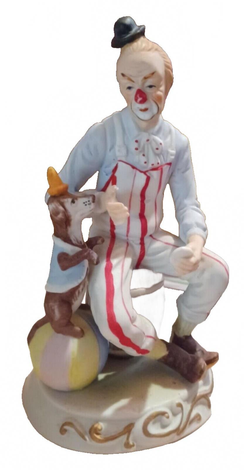 Other Price Products Collectible Ceramic Porcelain Clown With Dog Size ONE SIZE - 1 Thumbnail