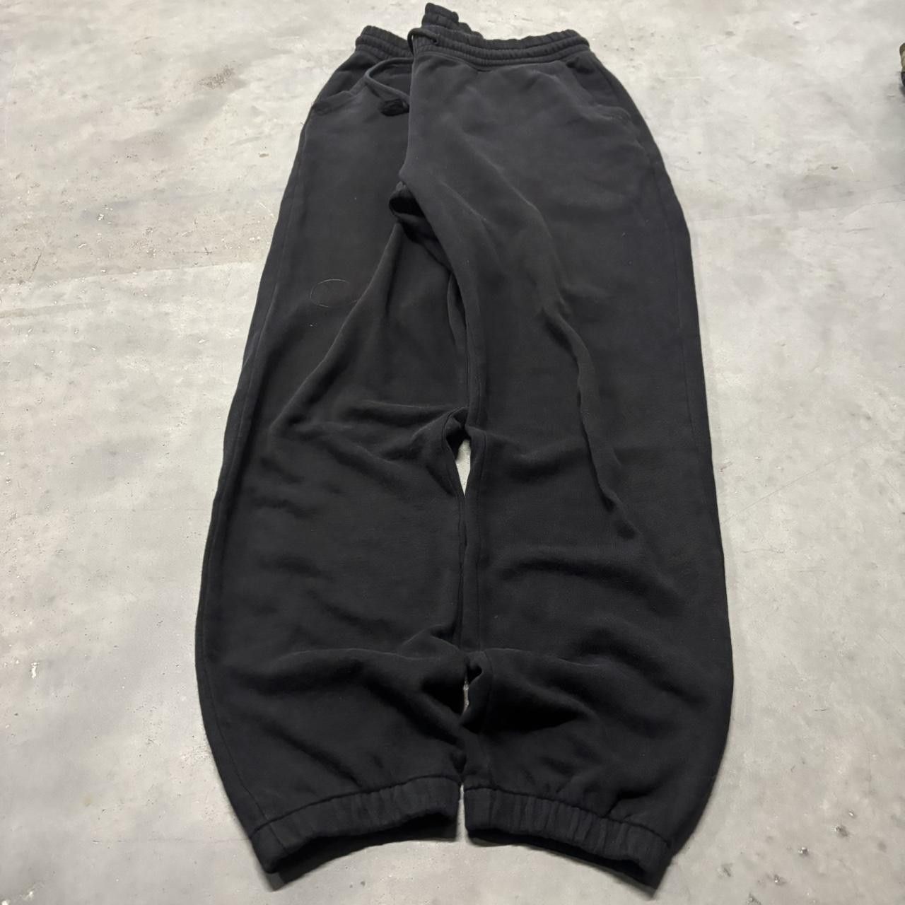 Japanese Brand × Vintage Crazy Vintage Y2K/2000s Black Essential Sweatpants! Size US 32 / EU 48 - 3 Thumbnail