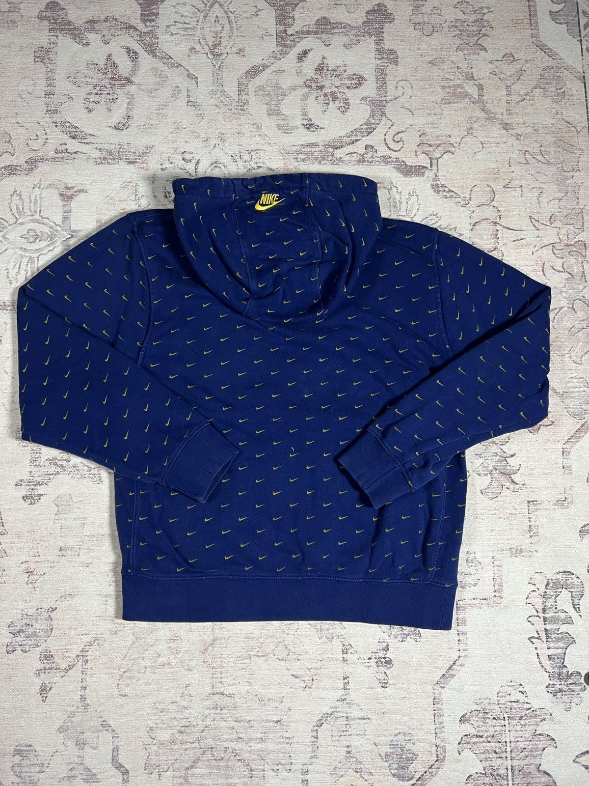 Nike × Vintage Vintage Y2K All Over Print Nike Check Hoodie Sweatshirt Size US M / EU 48-50 / 2 - 2 Thumbnail