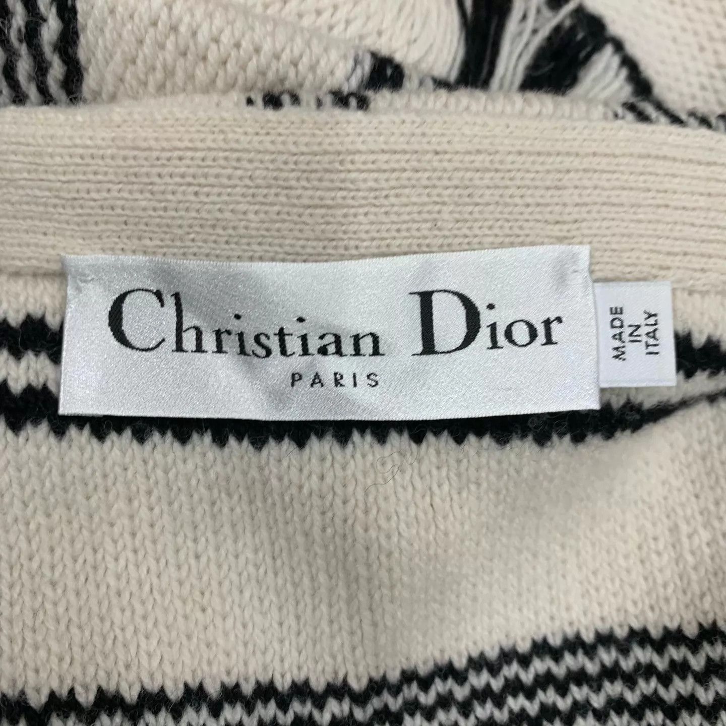 Dior Dior B&W Striped Wool Fringe Cardigan 36 95New Size XS / US 0-2 / IT 36-38 - 5 Thumbnail