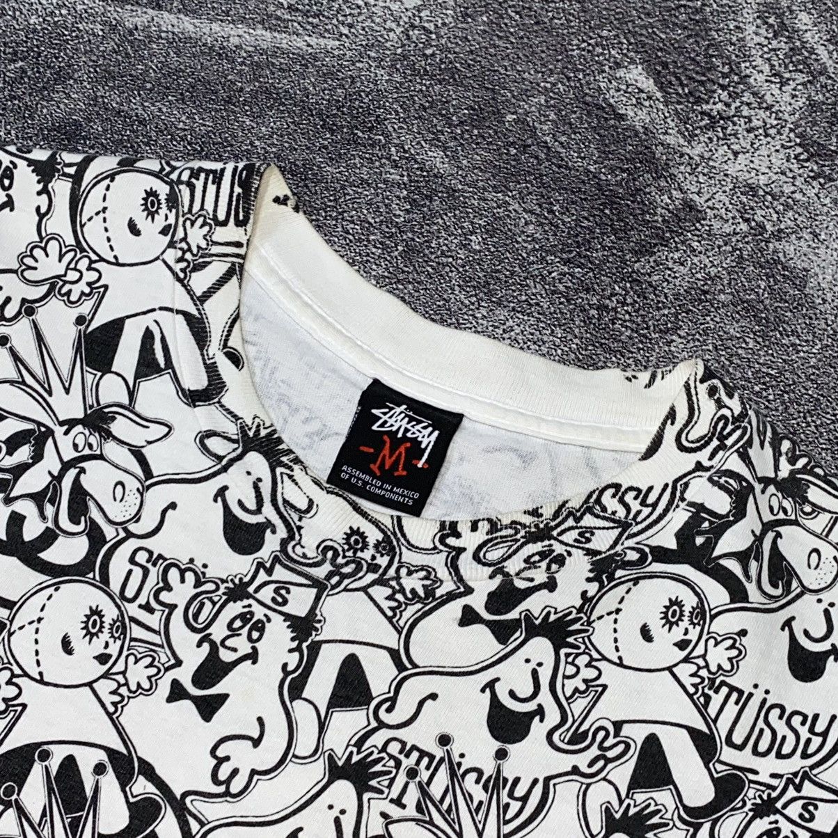 Stussy × Vintage ❌SOLD❌ ❤️‍🔥RAREE All over print Character tee Old stussy Size US M / EU 48-50 / 2 - 3 Thumbnail