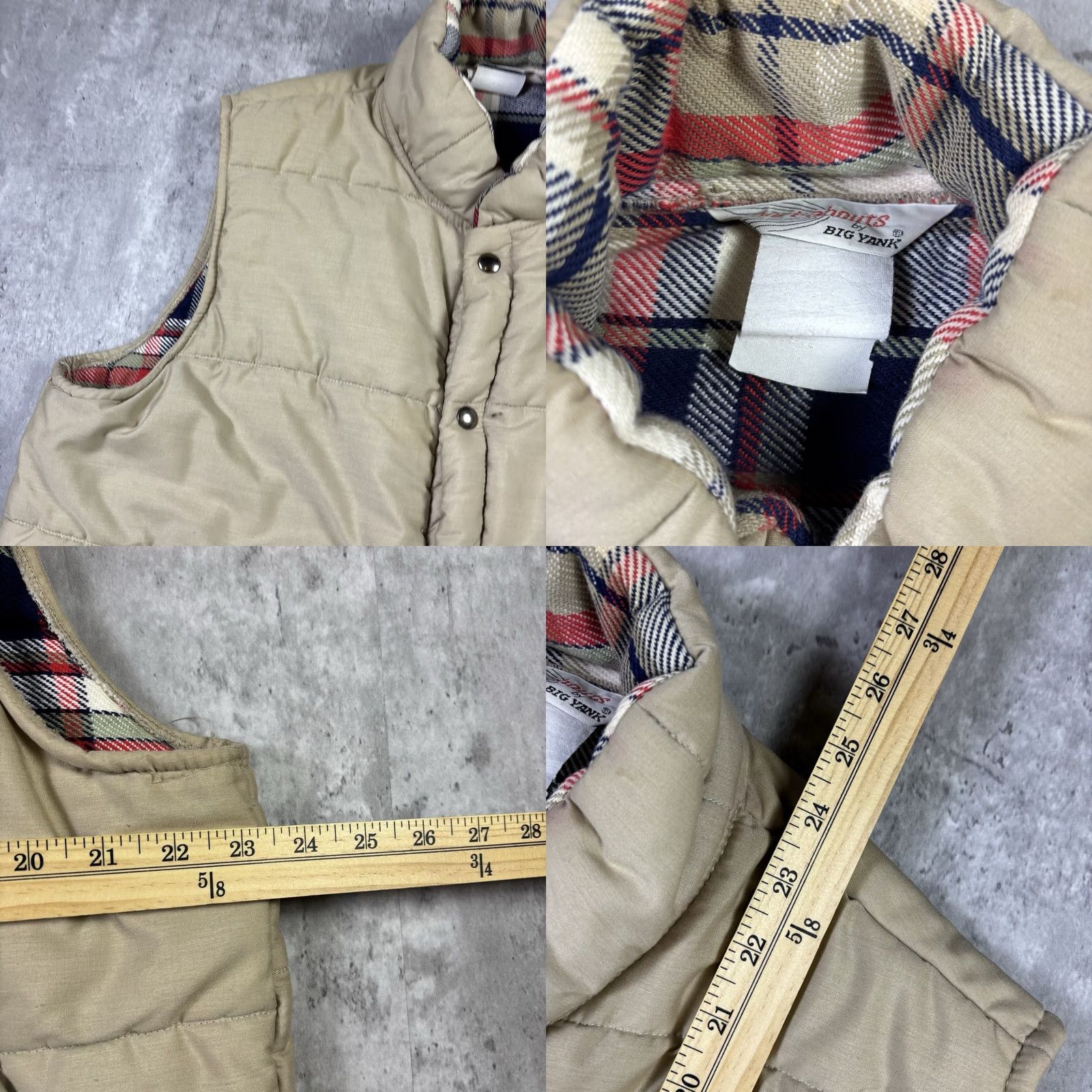 Vintage VINTAGE 70s Big Yank Down Button Snap Down Puffer Vest Mens M Size Brown Plaid Cotton Shell Lining Cotton Old School Size US M / EU 48-50 / 2 - 9 Thumbnail