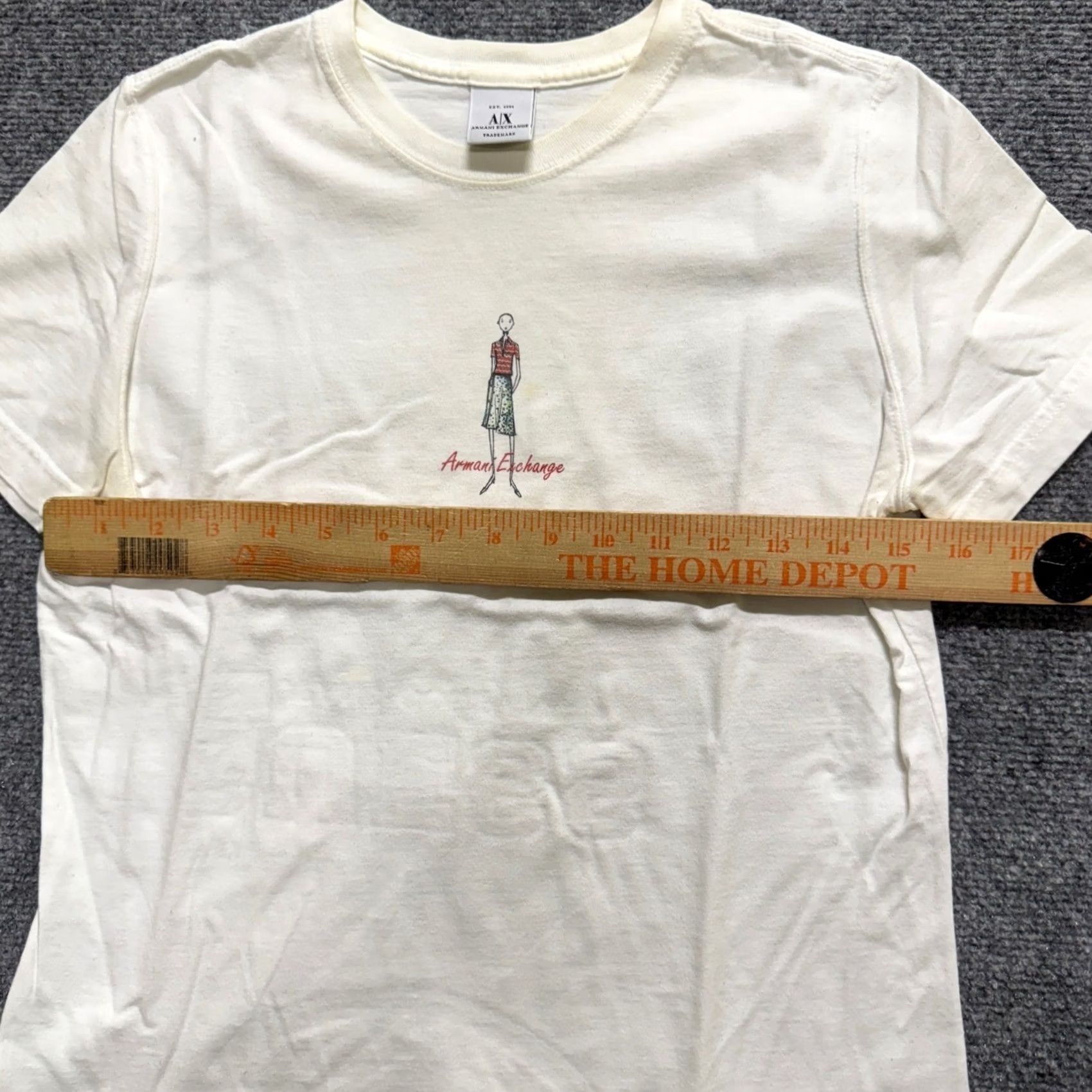 Armani Armani Exchange VTG T-Shirt Women's M White Graphic Print Crew Neck 100% Size M / US 6-8 / IT 42-44 - 5 Thumbnail