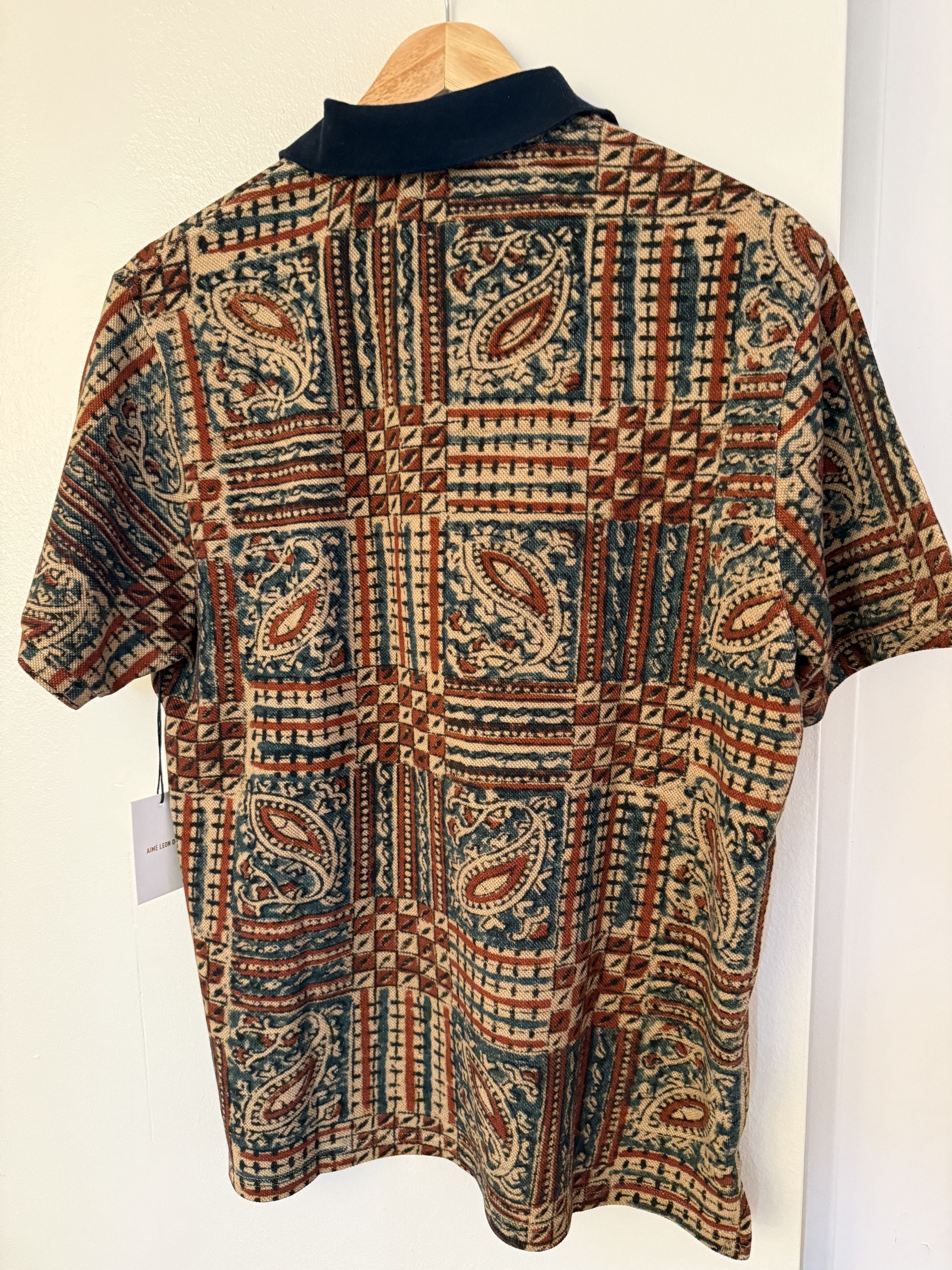 Aime Leon Dore Paisley Printed Piqué Polo Size US L / EU 52-54 / 3 - 6 Thumbnail