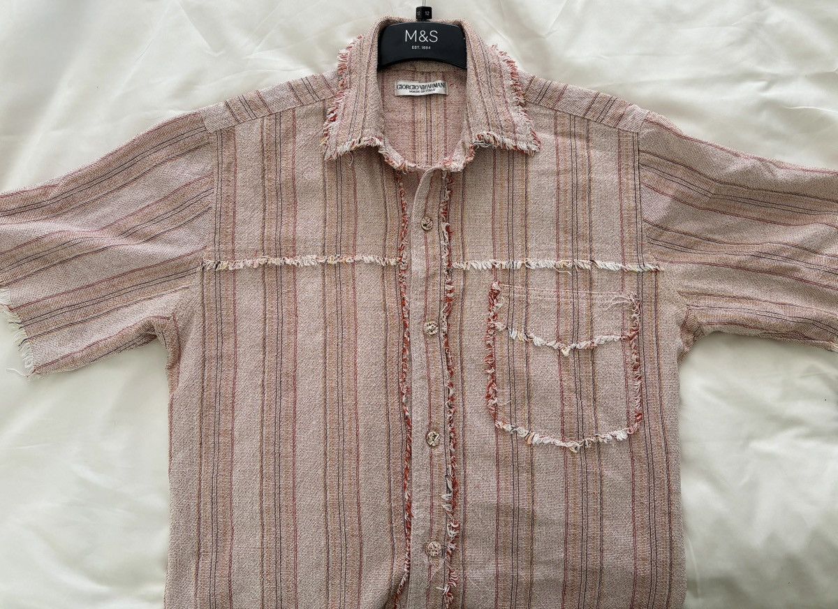 Giorgio Armani Rare Giorgio Armani Frayed Shirt - Archive Runway Piece Size US M / EU 48-50 / 2 - 1 Thumbnail