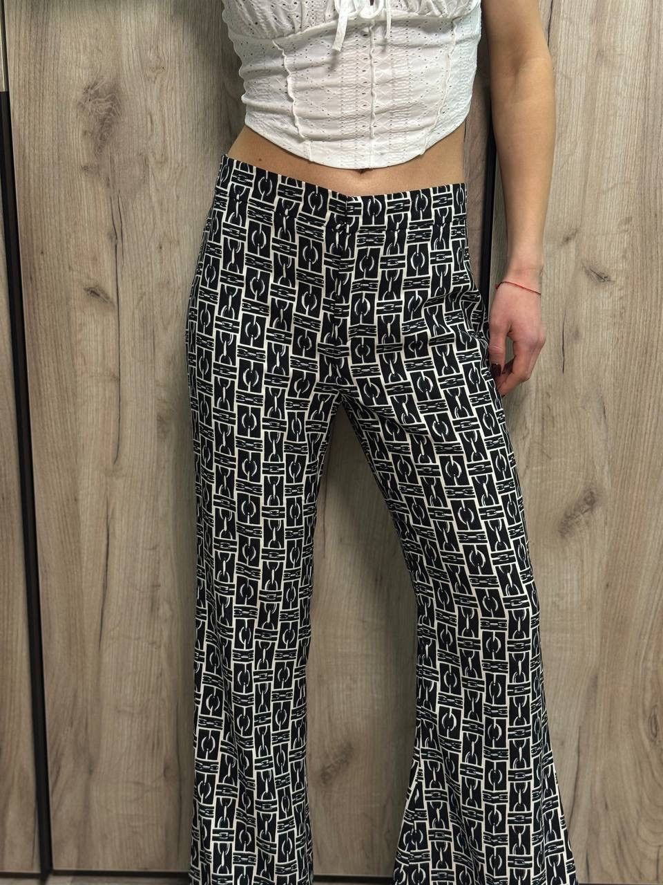 Le Grande Bleu (L.G.B.) Women’s Zara Flared Pants Size S 00s Hype Trend Size 26" / US 2 / IT 38 - 7 Thumbnail