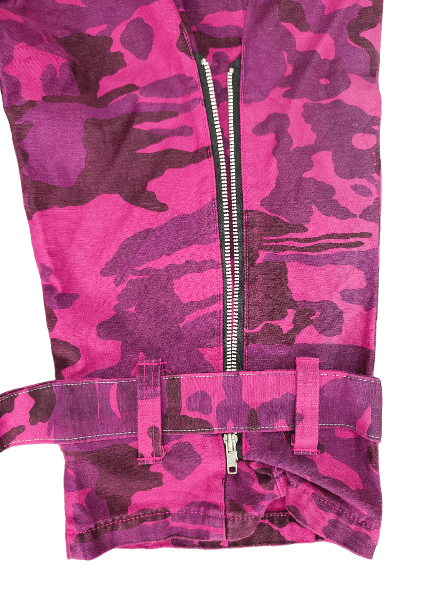 If Six Was Nine Japanese Brand 1409 Bondage Zipper Camo Fatigue Cropped Size US 29 - 19 Thumbnail