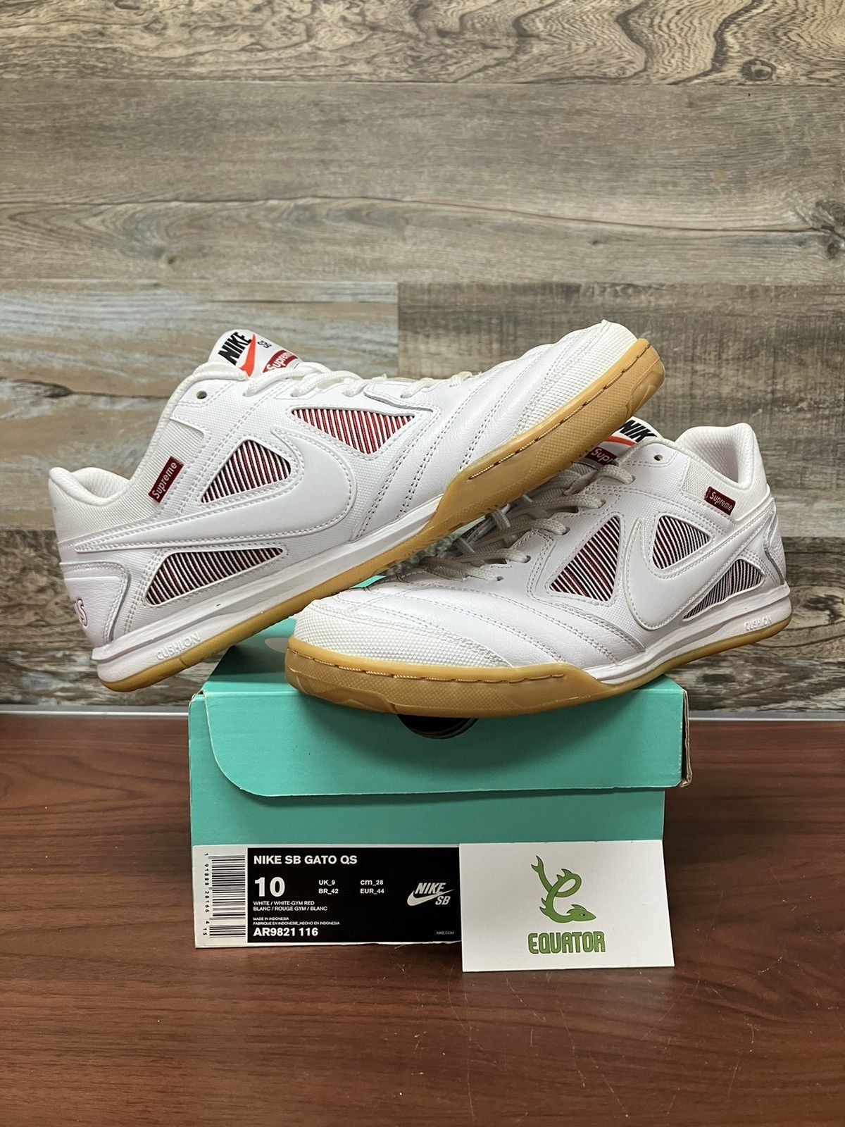 Nike Supreme Nike SB Gato Supreme White Size 10 Grailed
