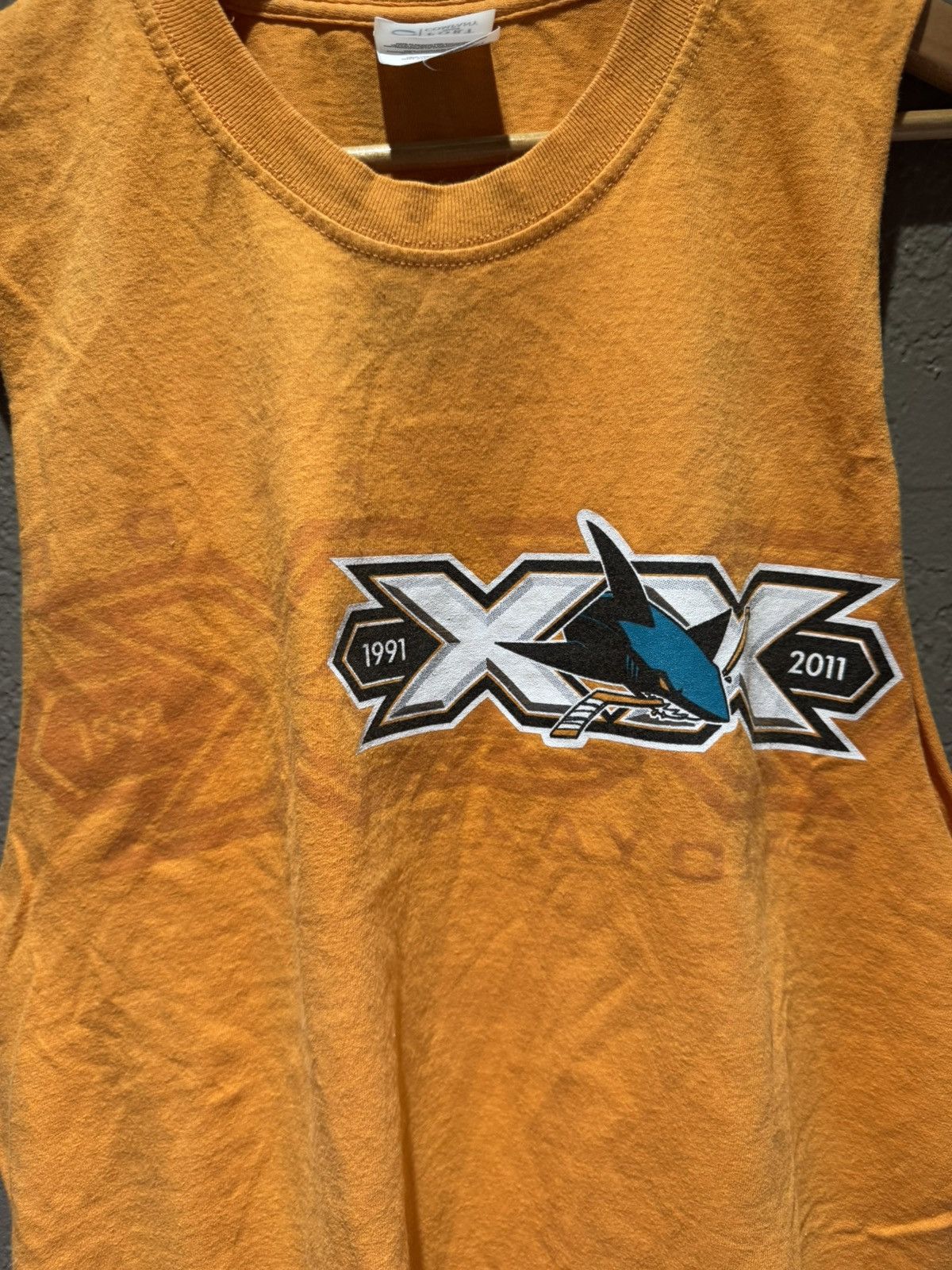 NHL Sharks 20th Anniversary Cut Off Tank Top Barracuda Orange Size US L / EU 52-54 / 3 - 2 Thumbnail