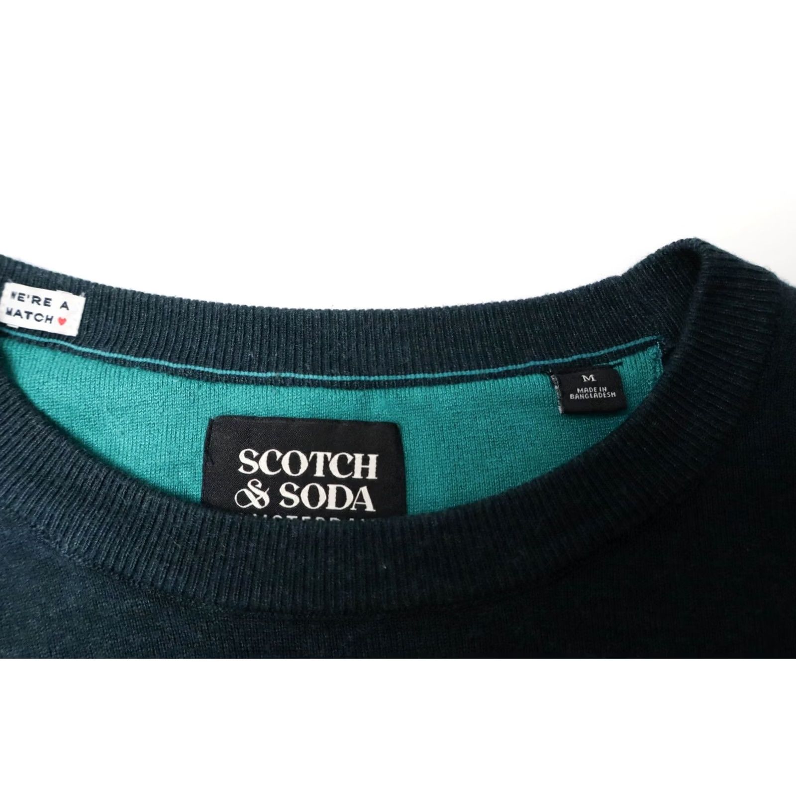 Scotch & Soda SCOTCH & SODA Jumper Mens MEDIUM Pullover Long Sleeve Knitted Crew Neck Green Modern Knit Sweater Mens Size US M / EU 48-50 / 2 - 7 Thumbnail
