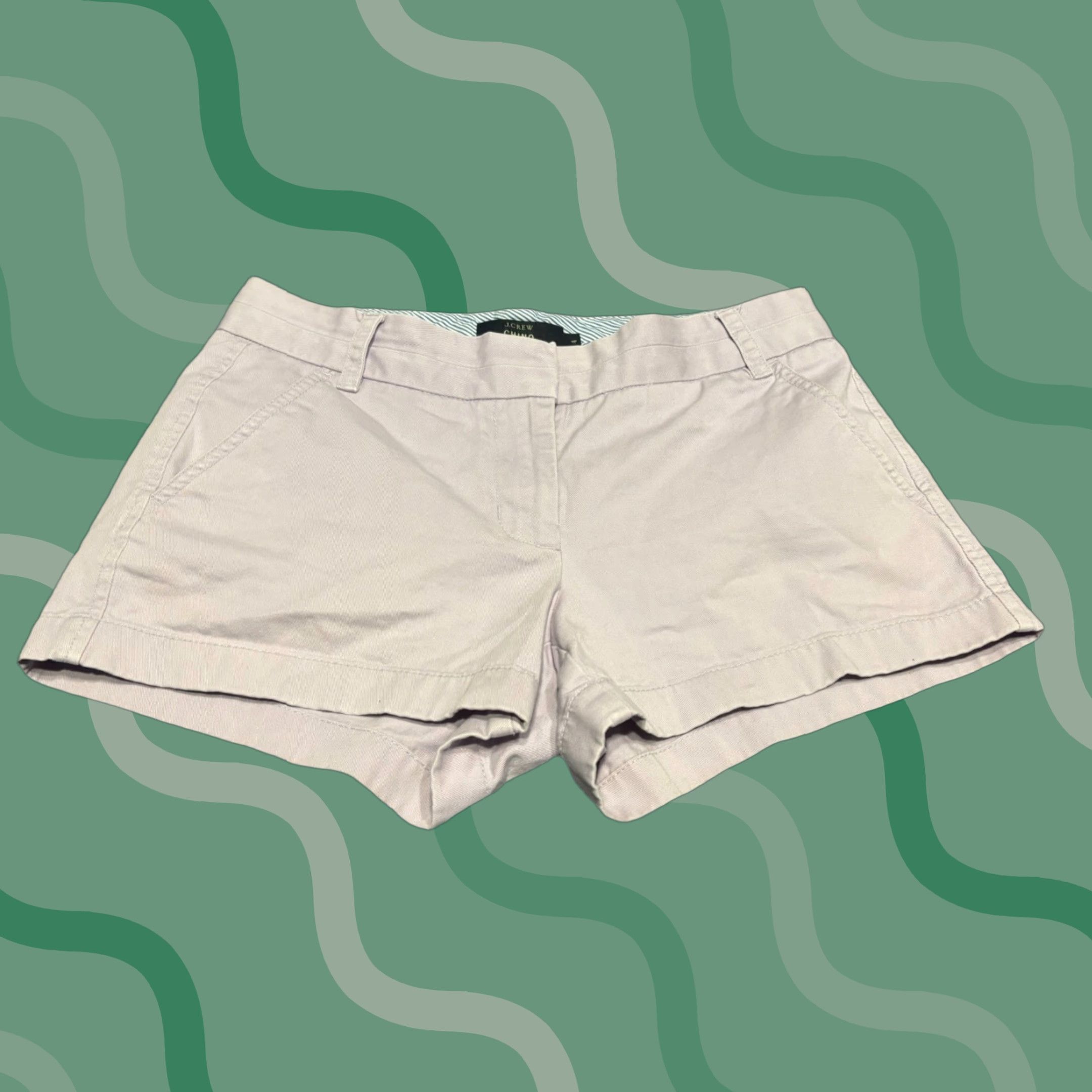 CLOSED J Crew Womens Cotton Zip Pocketed Chino Shorts Size 4 Purple 2" Inseam Modern Fit, Casual Size 27" / US 4 / IT 40 - 1 Thumbnail