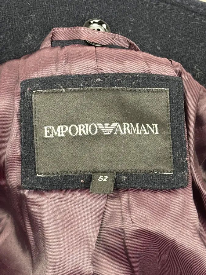 Emporio Armani FW2019 Emporio Armani Navy Wool Layers Long Jacket Size US M / EU 48-50 / 2 - 11 Thumbnail