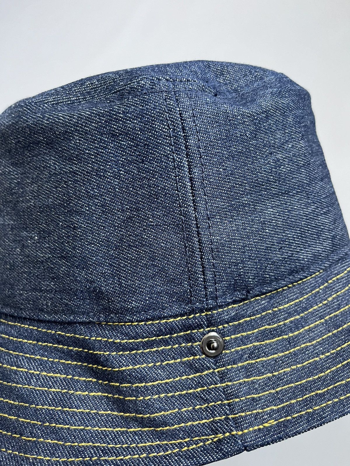 Jean Paul Gaultier Jean Paul Gaultier Pour Vous Blue Denim Bucket Hat Size ONE SIZE - 4 Thumbnail