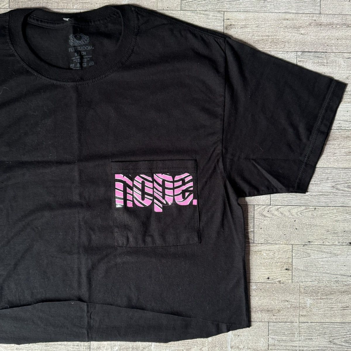 Other NOPE, Zebra Print, Black & Pink, Cropped Pocket Tee Size S / US 4 / IT 40 - 4 Thumbnail