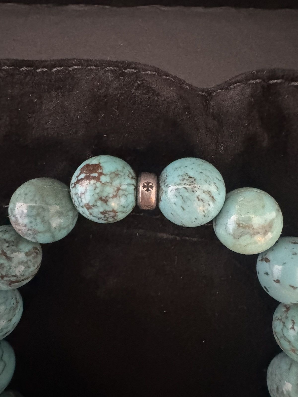Chrome Hearts Chrome Hearts Turquoise Bead Bracelet 12mm Large Size ONE SIZE - 3 Thumbnail