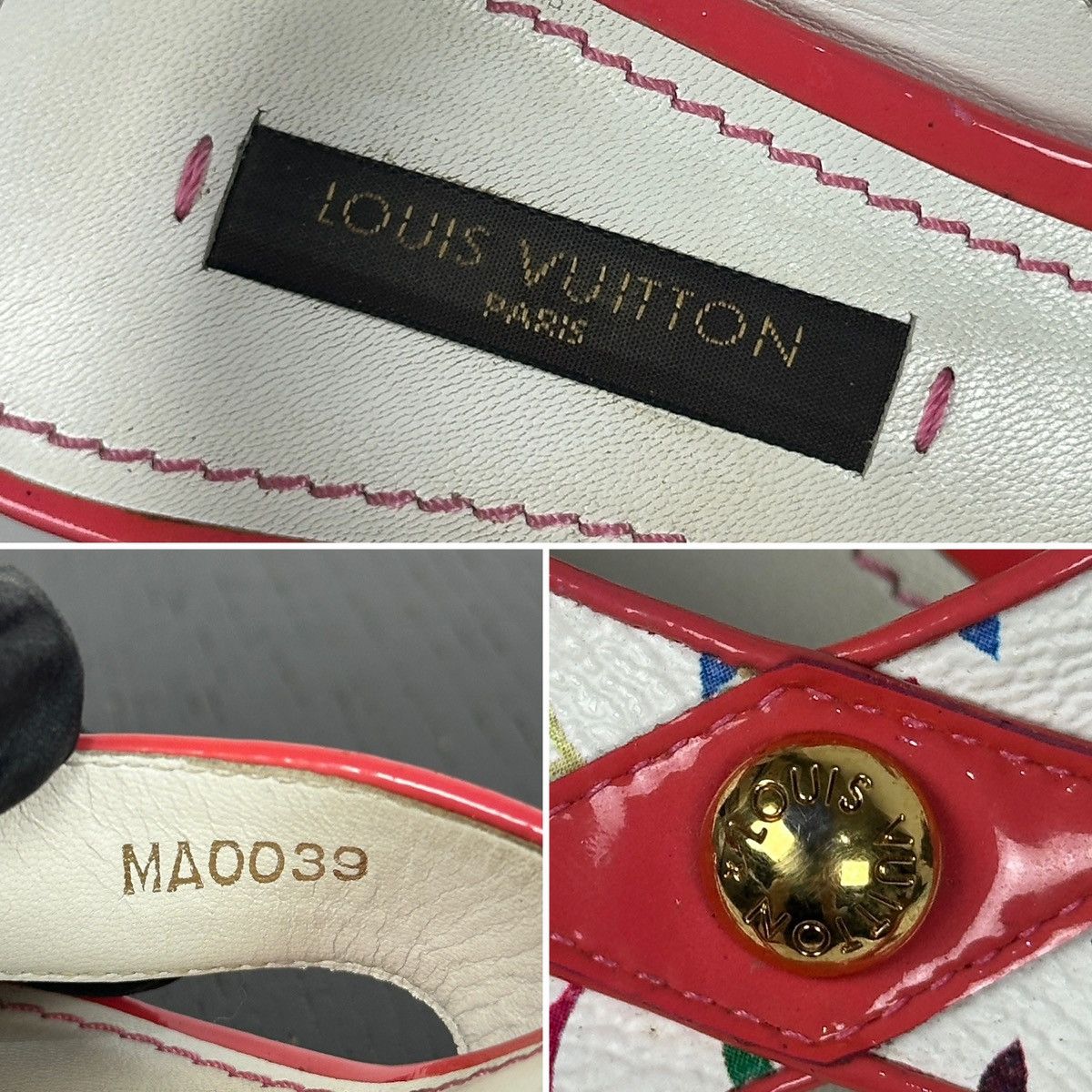 Louis Vuitton × Takashi Murakami 2009 Vintage Louis Vuitton x Takashi Murakami Wedge Sandal Size US 4.5 / IT 34.5 - 22 Thumbnail