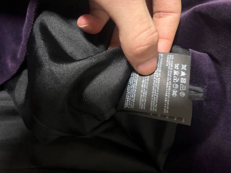 Saint Laurent Paris Saint Laurent 2015 SS Show Purple Velvet blazer 2504-Nextar Size 46R - 7 Thumbnail