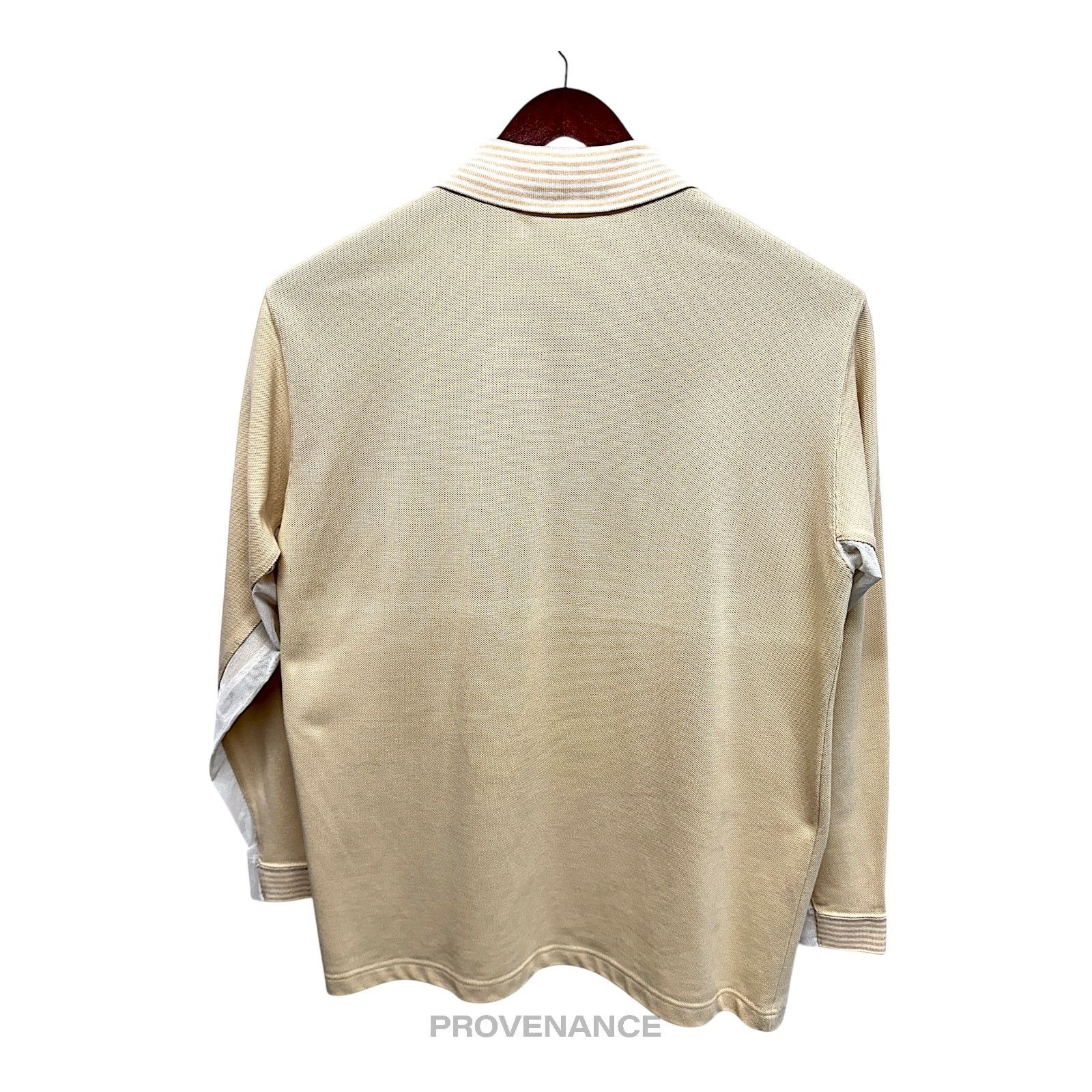 Balenciaga 🔴 Balenciaga Golf Long Sleeve Polo Shirt - Sand L Size US L / EU 52-54 / 3 - 2 Thumbnail