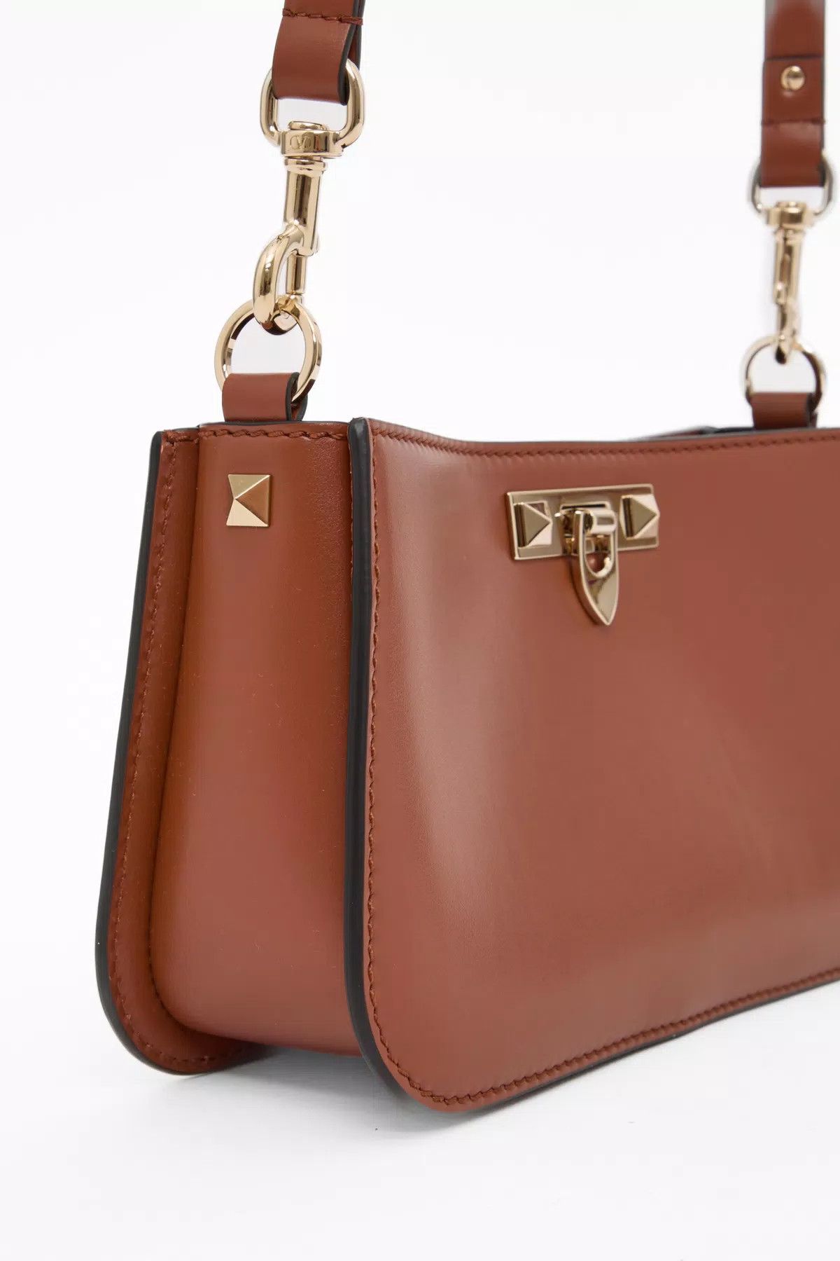 Valentino oc11z0725 Size:OS/Fierce Small Calfskin Bag in Brown Size ONE SIZE - 4 Thumbnail