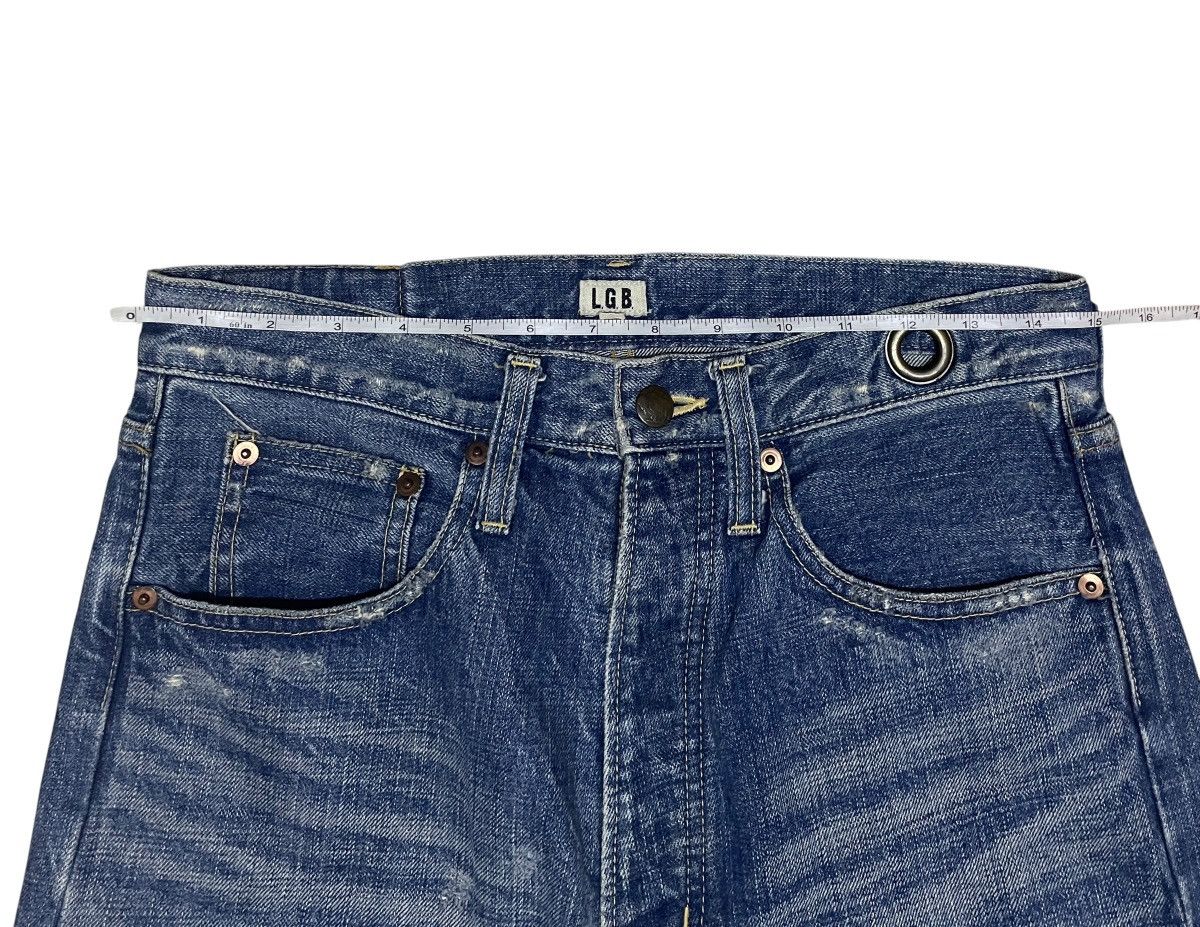 Le Grande Bleu (L.G.B.) Very Rare Vintage Japanese Brand LGB Distressed Jeans 1990s Size US 30 / EU 46 - 4 Thumbnail