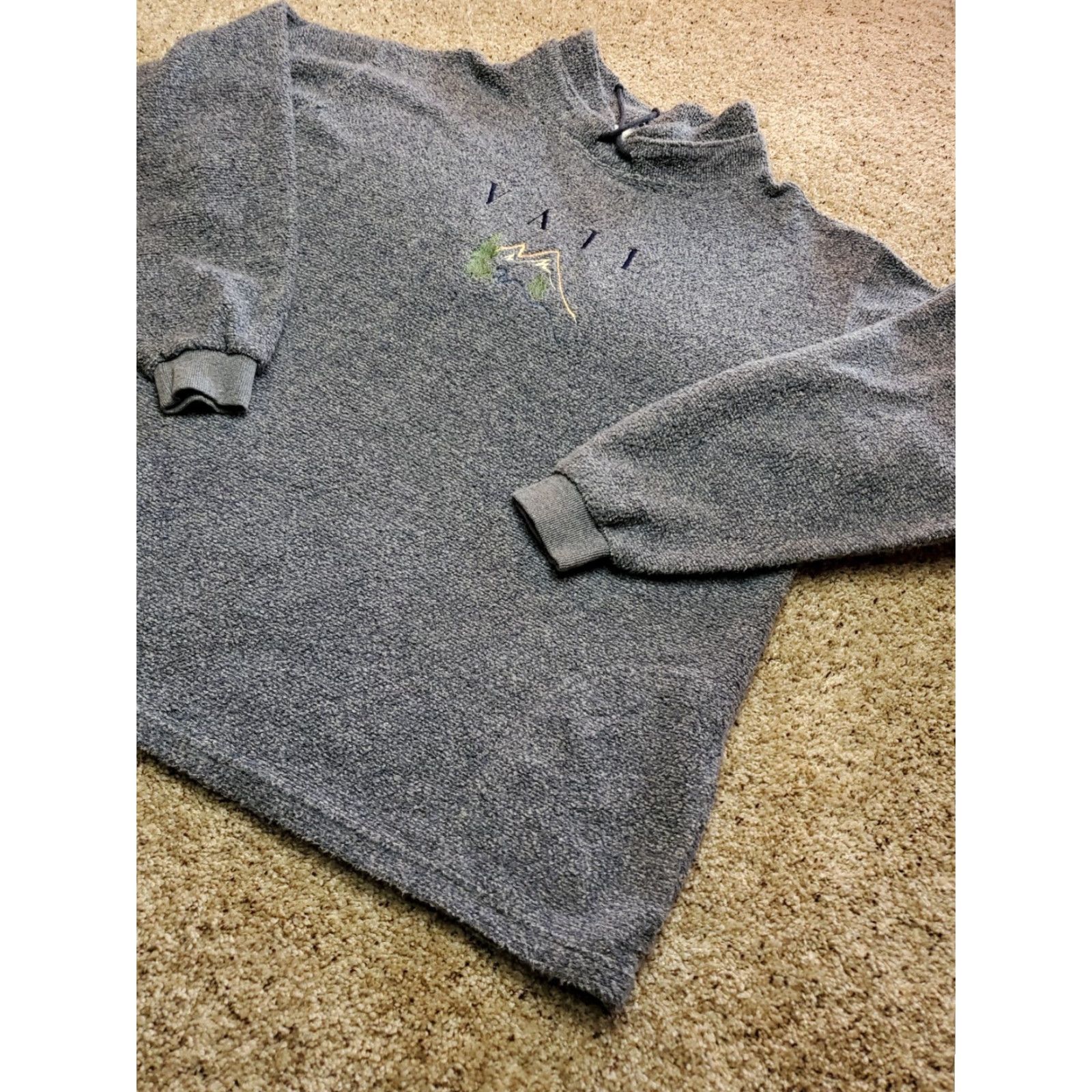 Vintage VINTAGE Over Wear Sweatshirt Adult XL Gray USA Made 90s Pullover Mock Neck Long Sleeve Heavyweight Fleece Cotton Blend Embroidered Logo Mens USA 90s Size US XL / EU 56 / 4 - 2 Thumbnail