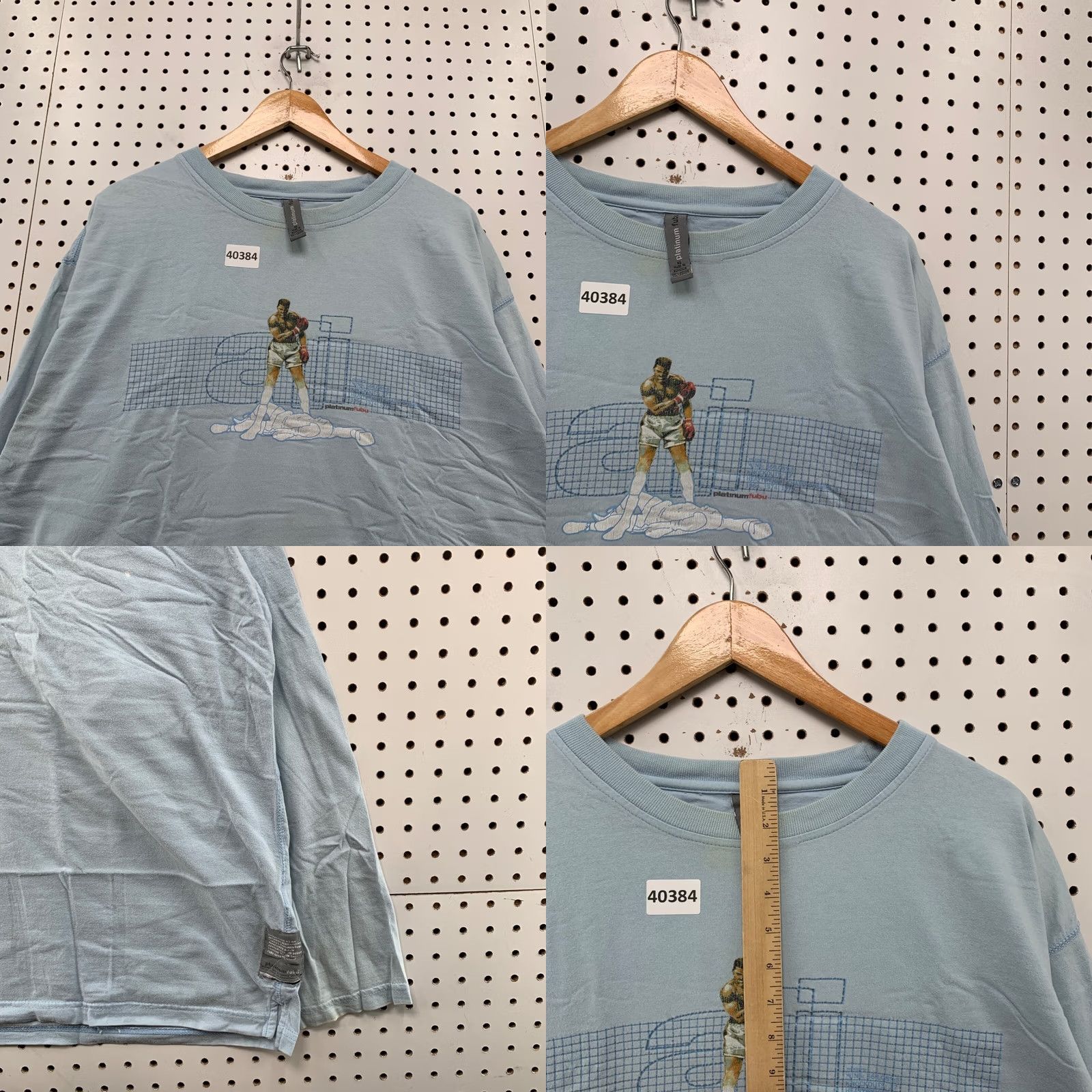 Fubu VINTAGE FUBU Ali Shirt Mens XL Blue Long Sleeve Hip Hop Distress Size US XL / EU 56 / 4 - 8 Thumbnail