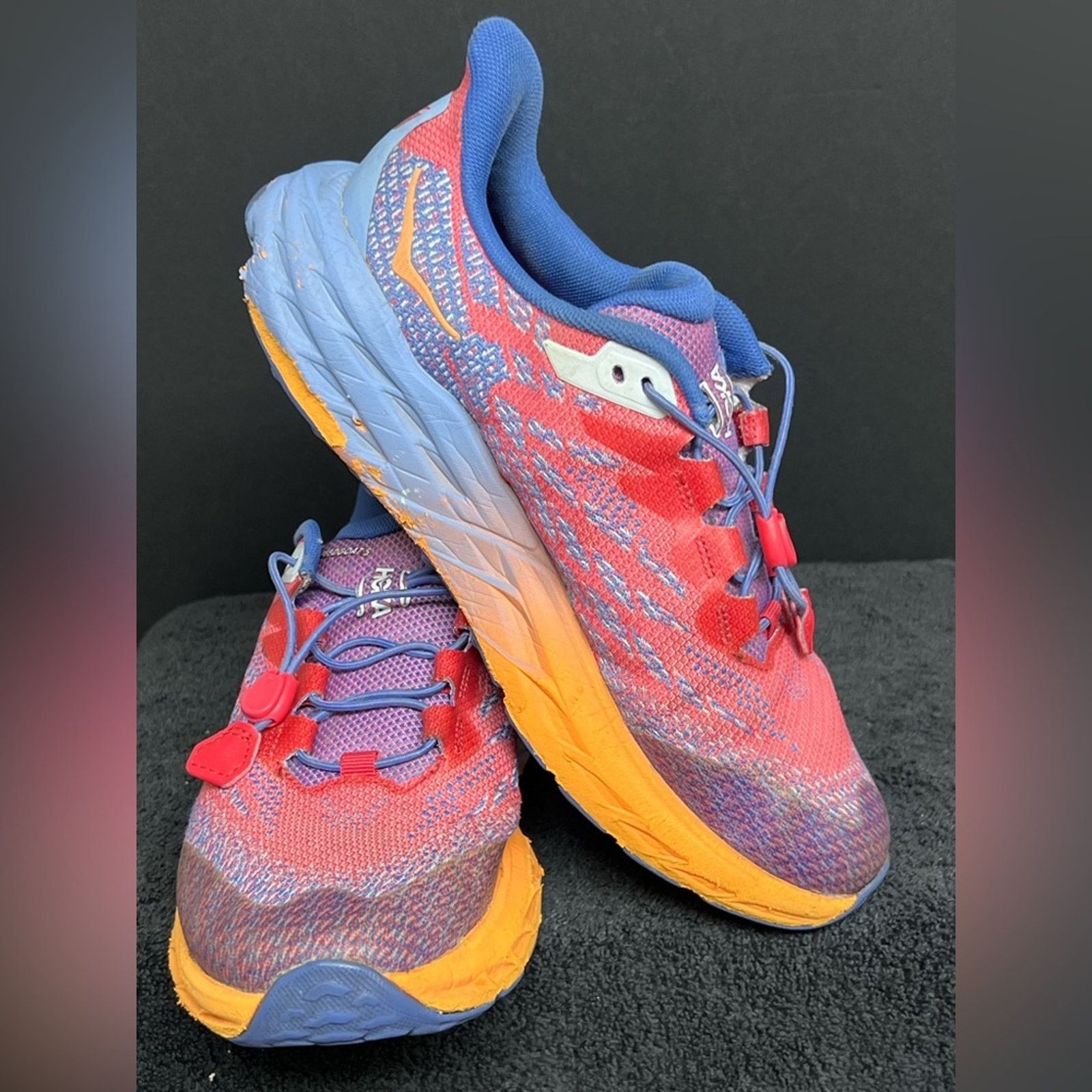 Hoka Hoka One One SpeedGoat 5 Blue Coral Camellia Women Sz 8 6.5Y Size US 8 / IT 38 - 3 Thumbnail