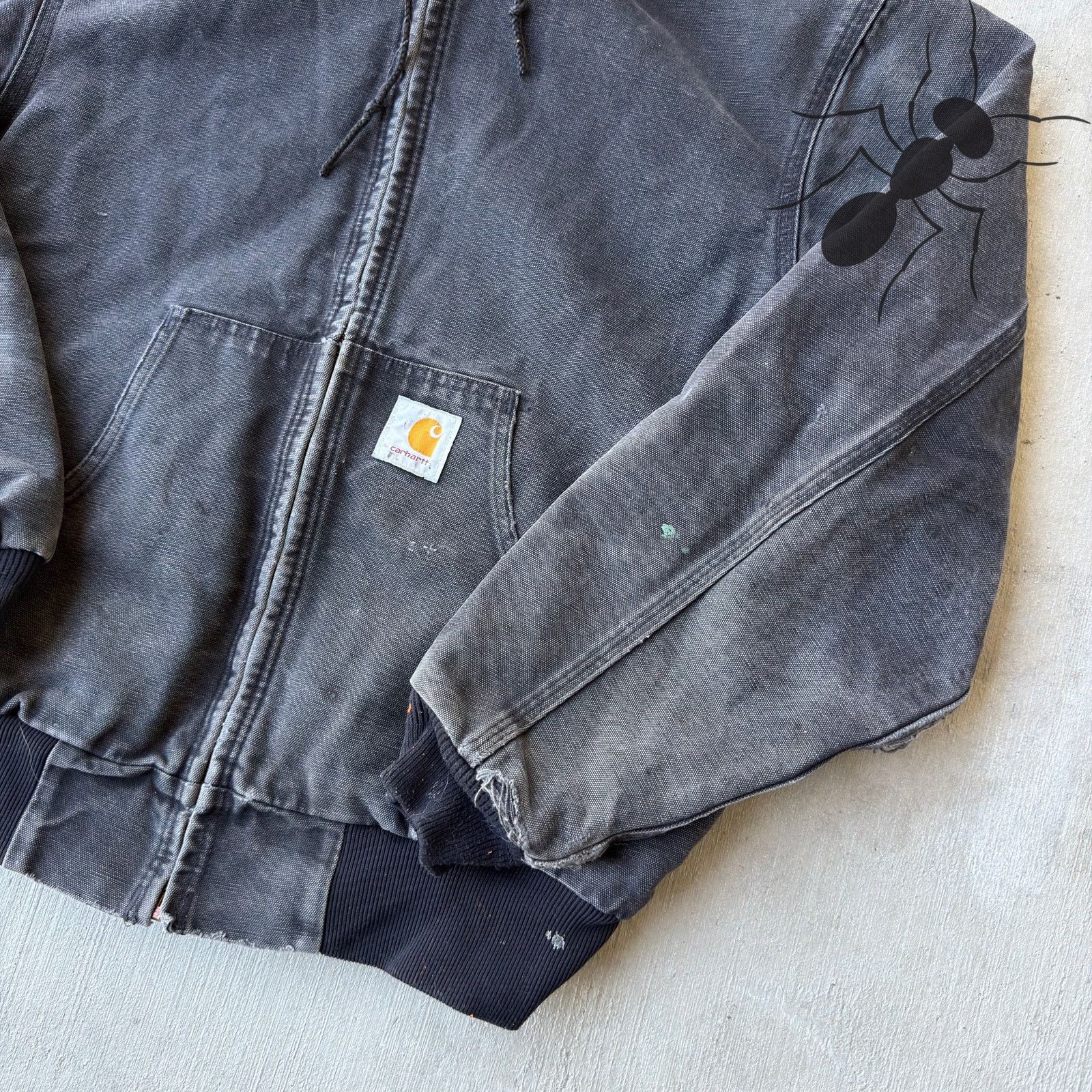 Carhartt × Vintage Vintage Y2K Carhartt black hooded work wear jacket Size US L / EU 52-54 / 3 - 5 Thumbnail