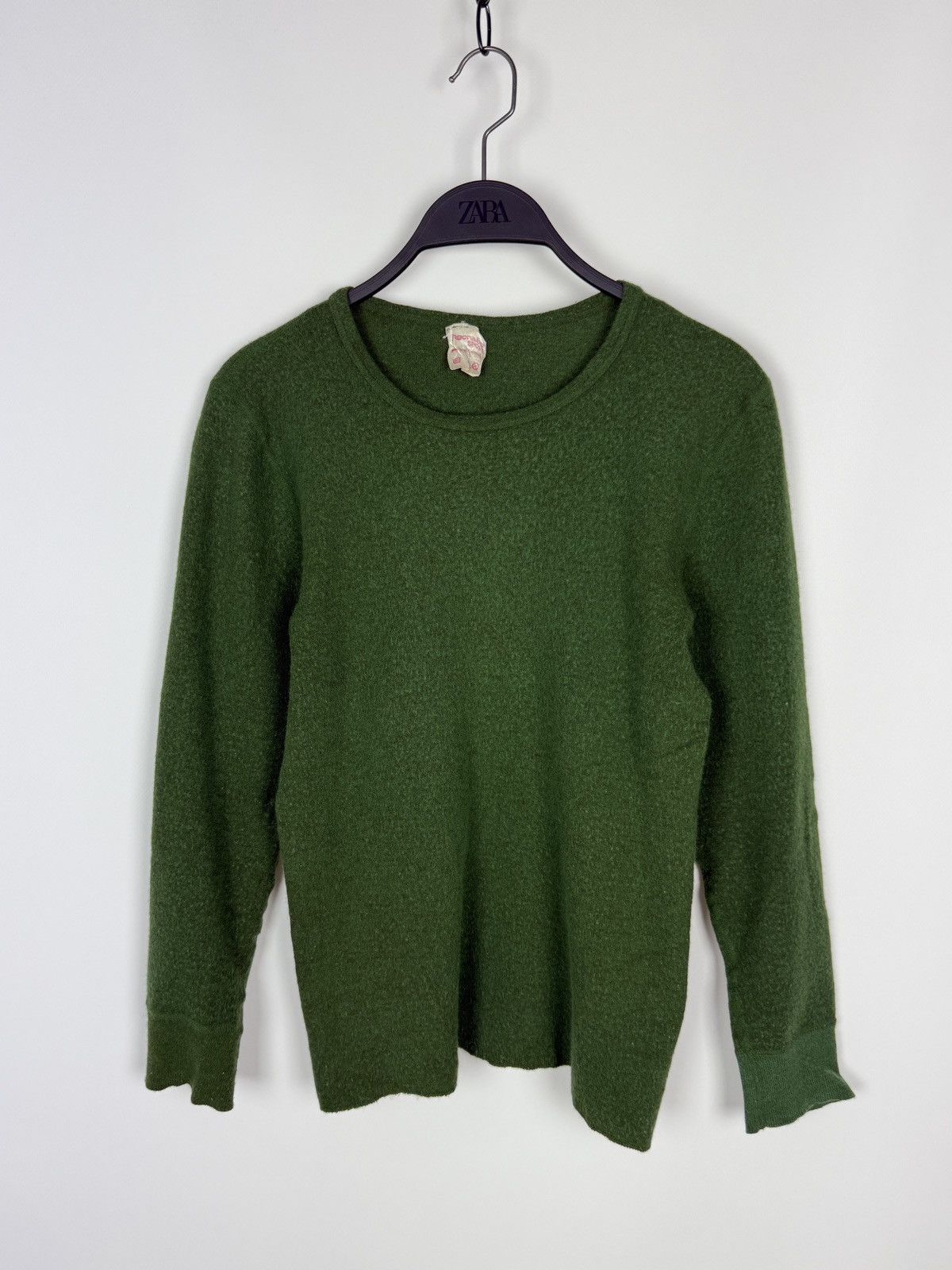 Vintage 1970s Vintage Angoraba Green Wool Blend Thermal Undershirt Size US S / EU 44-46 / 1 - 1 Thumbnail