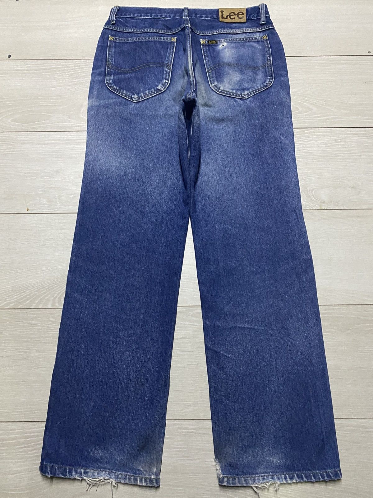 Lee × Number (N)ine Vintage Lee Blue Wash Distressed Loose Jeans Size US 30 / EU 46 - 2 Thumbnail