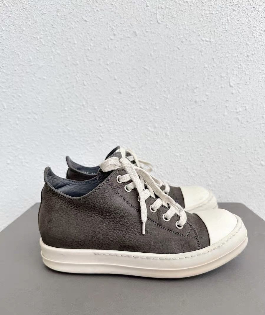 Rick Owens Rick Owens Low Elephant Grey Pebbled Leather Size US 6 / IT 36 - 1 Thumbnail