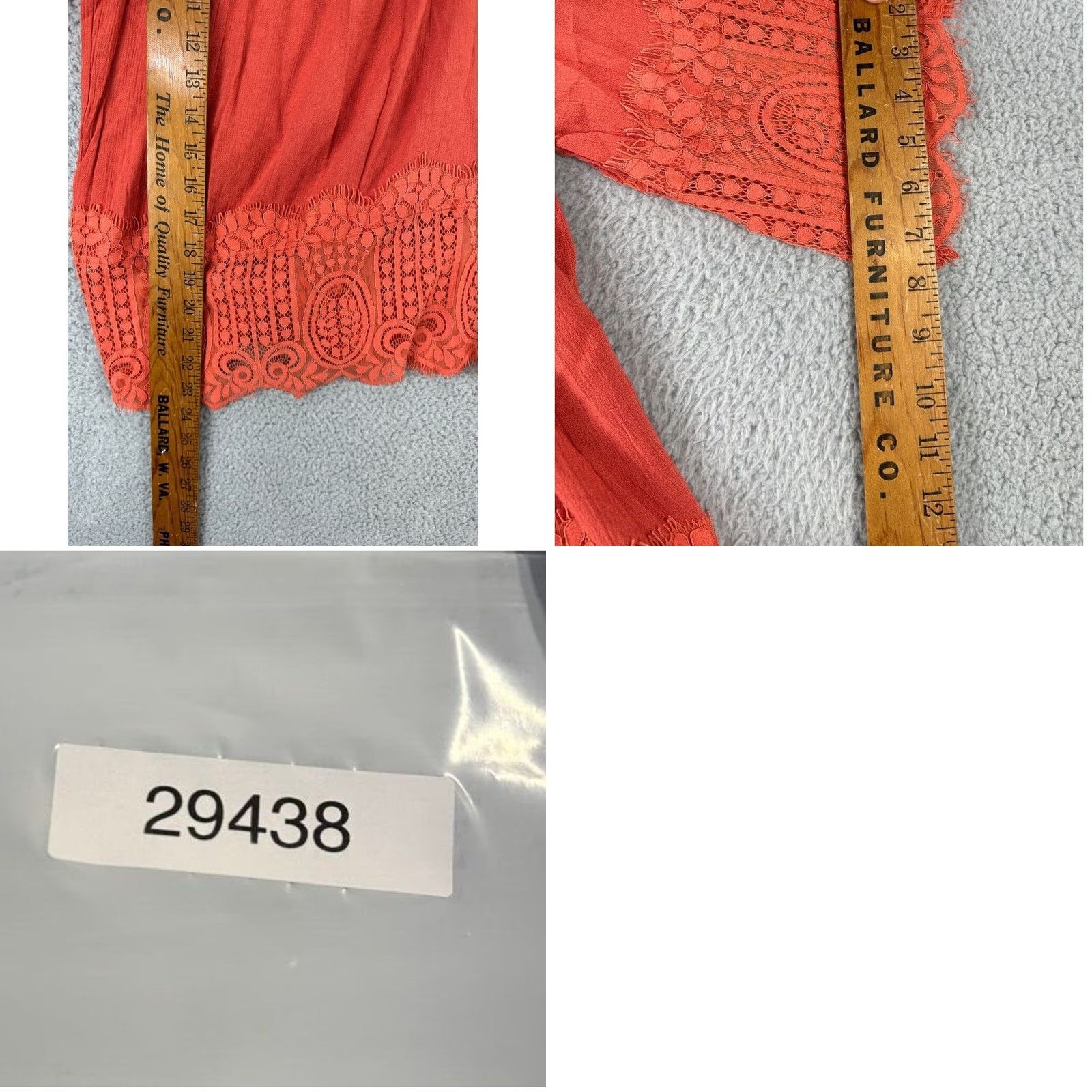 Olive Oliver Off Shoulder Shirt Womens Large Salmon Lace V-Neck Blouse NEW Size L / US 10 / IT 46 - 8 Thumbnail