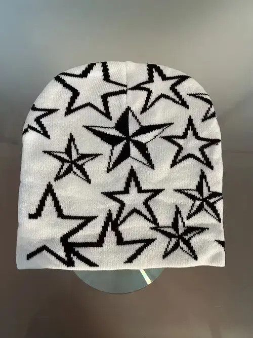 Other Y2K Star Beanie (white) Size ONE SIZE - 1 Thumbnail