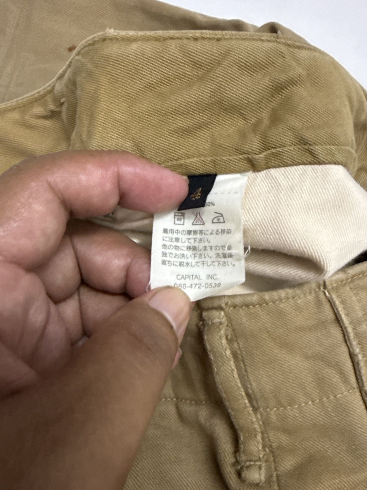 Japanese Brand × Kapital Kapital Khaki Classic Type Katsarugi Sides Pocket Selvedge Size US 32 / EU 48 - 8 Thumbnail