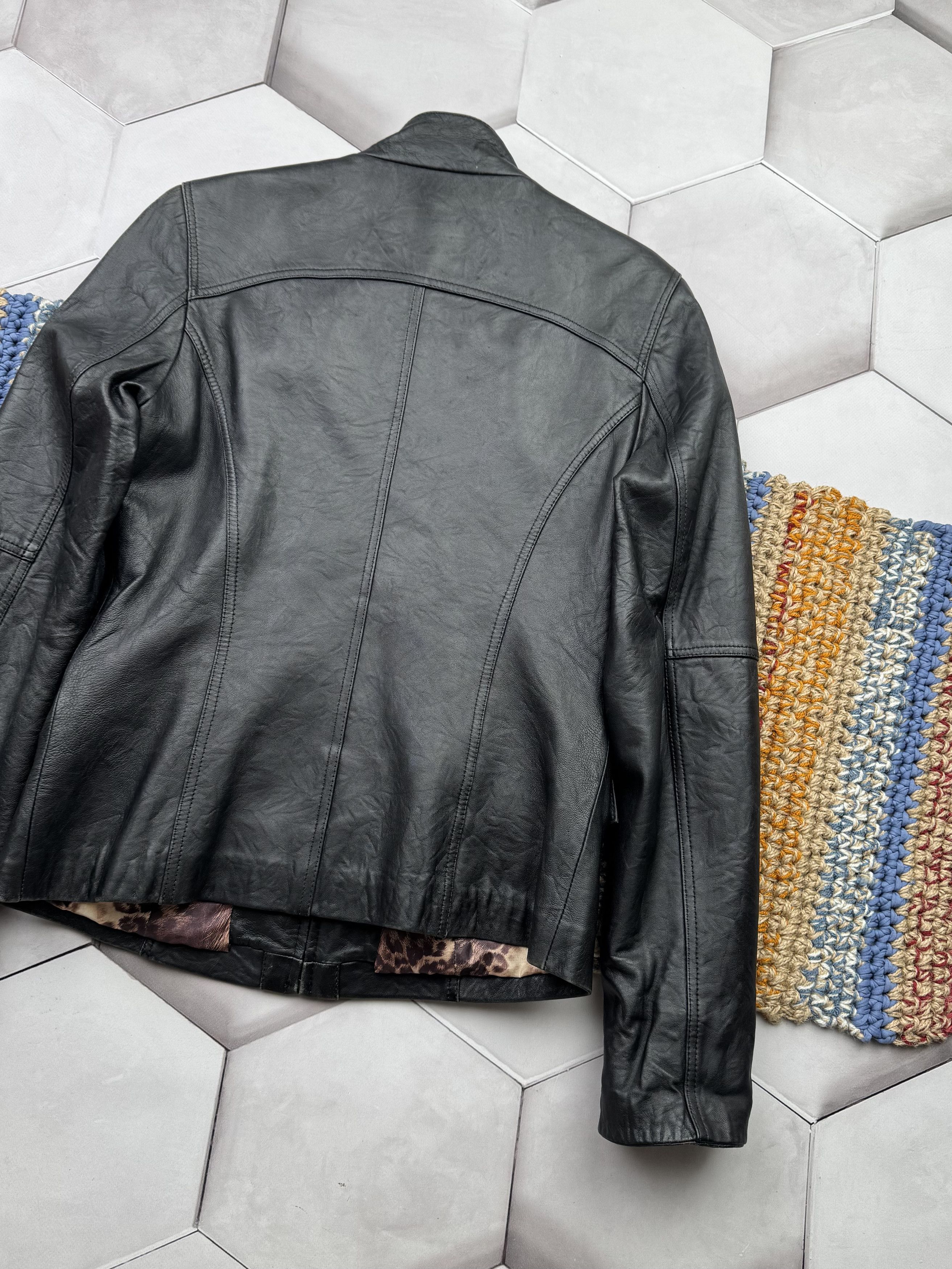 Vintage Vintage Leather Jacket With Straps Size S / US 4 / IT 40 - 9 Thumbnail