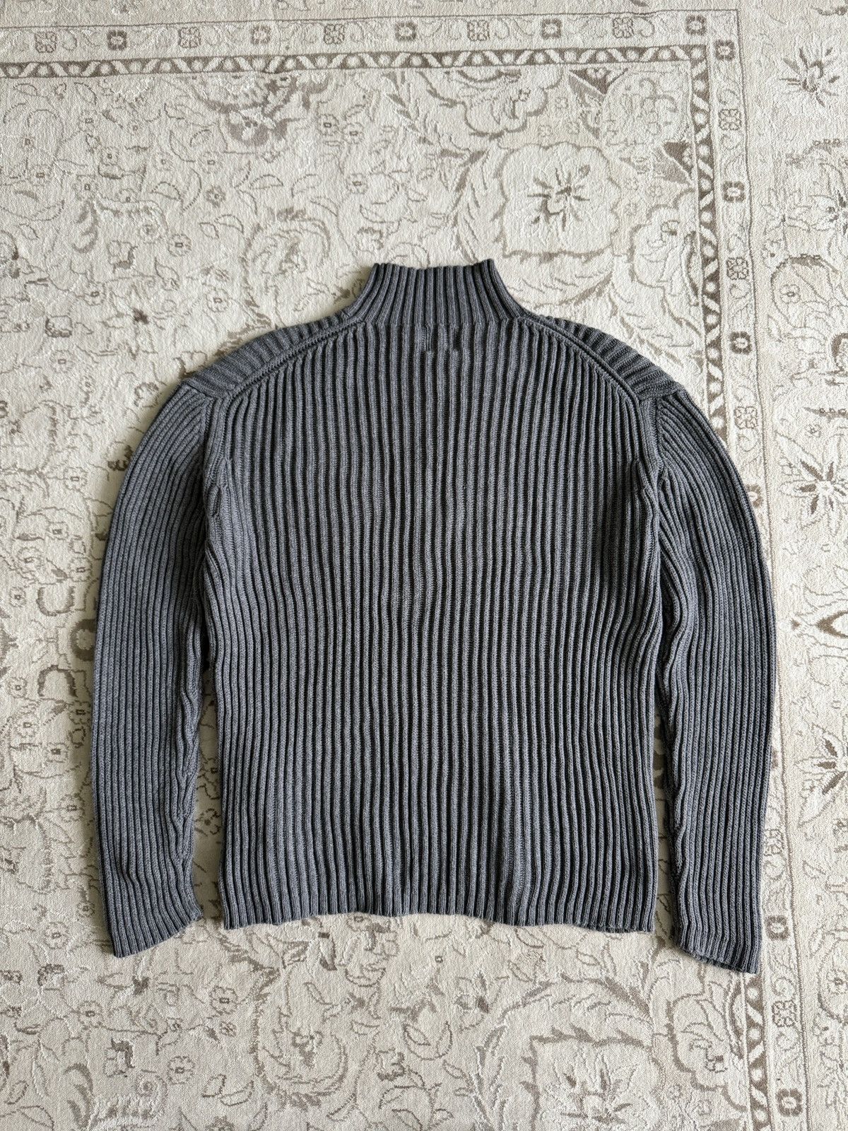 Gap Vintage GAP Ribbed Knit Sweater Mock Neck Avantgarde 90s Y2K Size US L / EU 52-54 / 3 - 2 Thumbnail