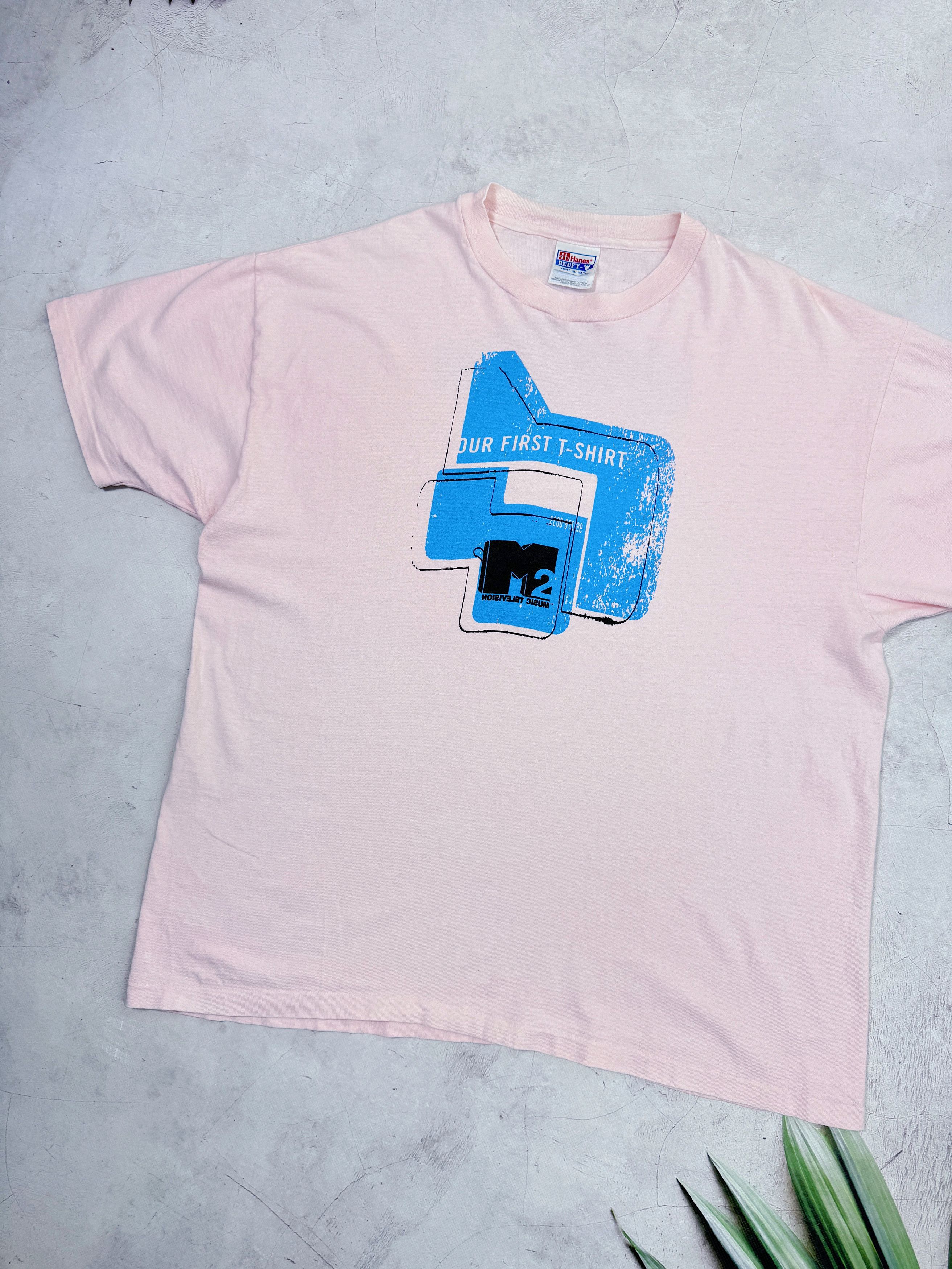 Hanes × Mtv × Vintage 1996 MTV 2 First Promo T-Shirt M2 Music Television Size US XL / EU 56 / 4 - 3 Thumbnail