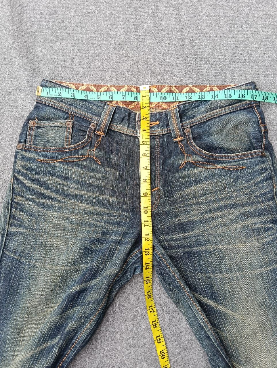 Edwin Flare Edwin Buffalo Head sick faded blue made in Japan 🇯🇵 Size US 34 / EU 50 - 6 Thumbnail