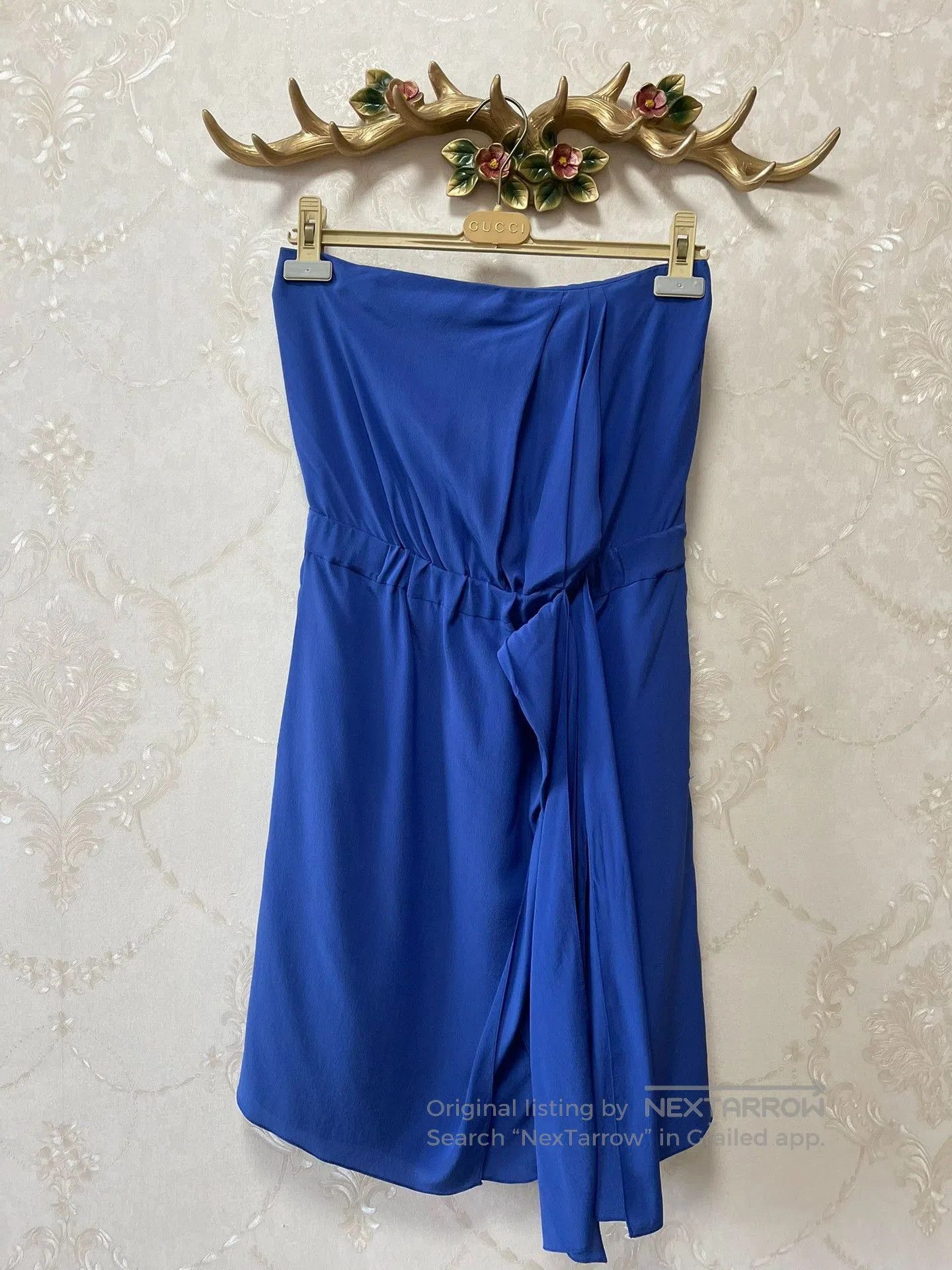 Gucci Gucci Runway Blue Silk Strapless Dress. Size M / US 6-8 / IT 42-44 - 8 Thumbnail