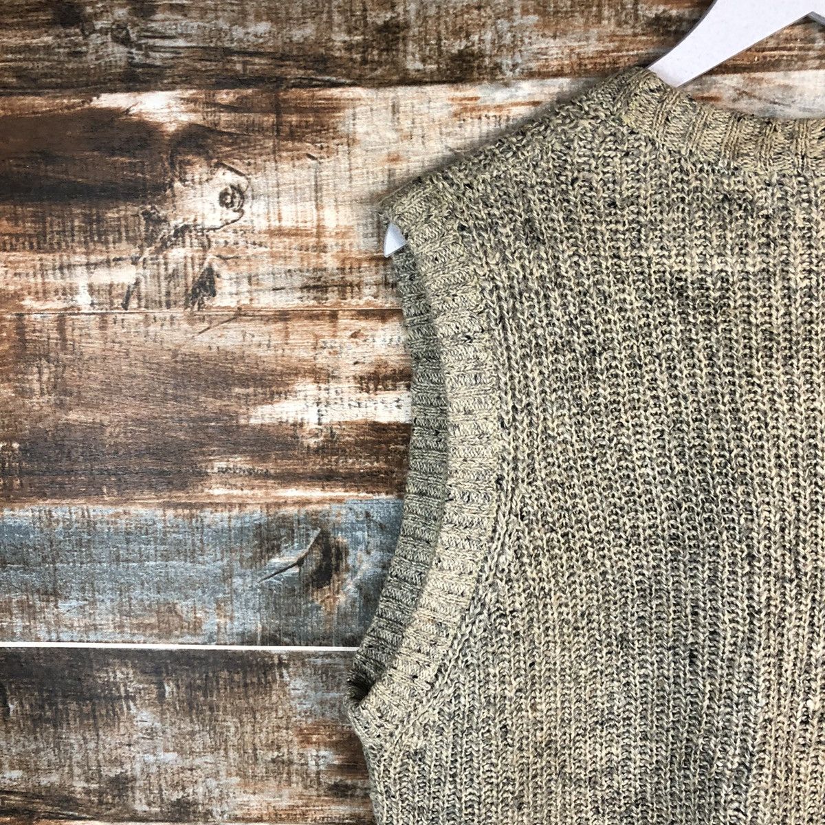 Vintage Raffine Brown Cardigan ripped Vest #A2242 Size US M / EU 48-50 / 2 - 17 Thumbnail