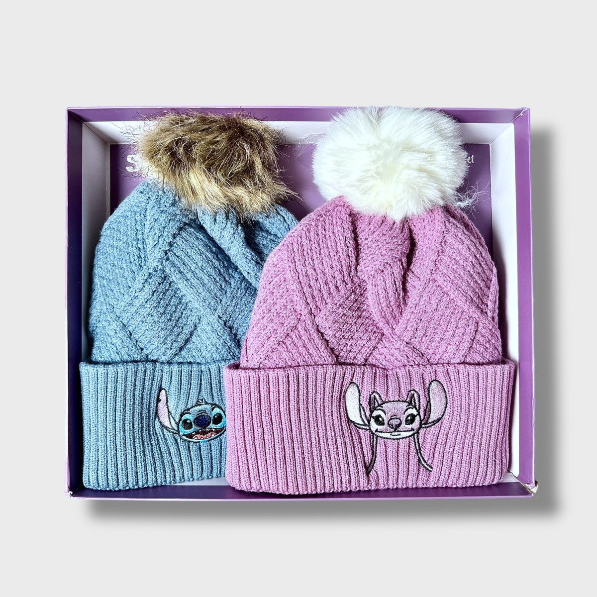 Disney Disney Stitch Girls Soft Beanies Faux Fur Pom 2 pack Size ONE SIZE - 1 Thumbnail