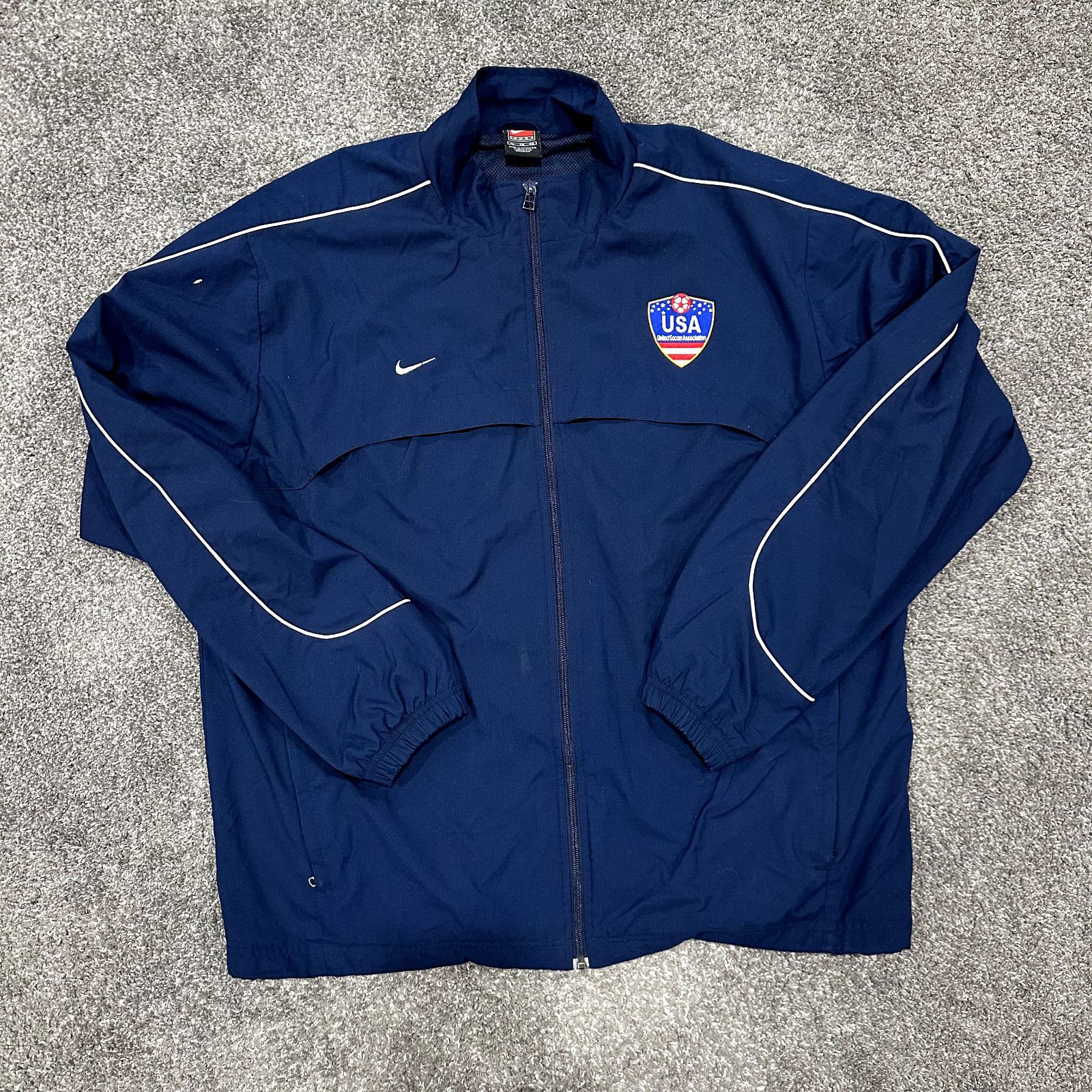Nike Vtg Nike United Soccer Association Jacket Windbreaker Men XL Size US XL / EU 56 / 4 - 1 Thumbnail