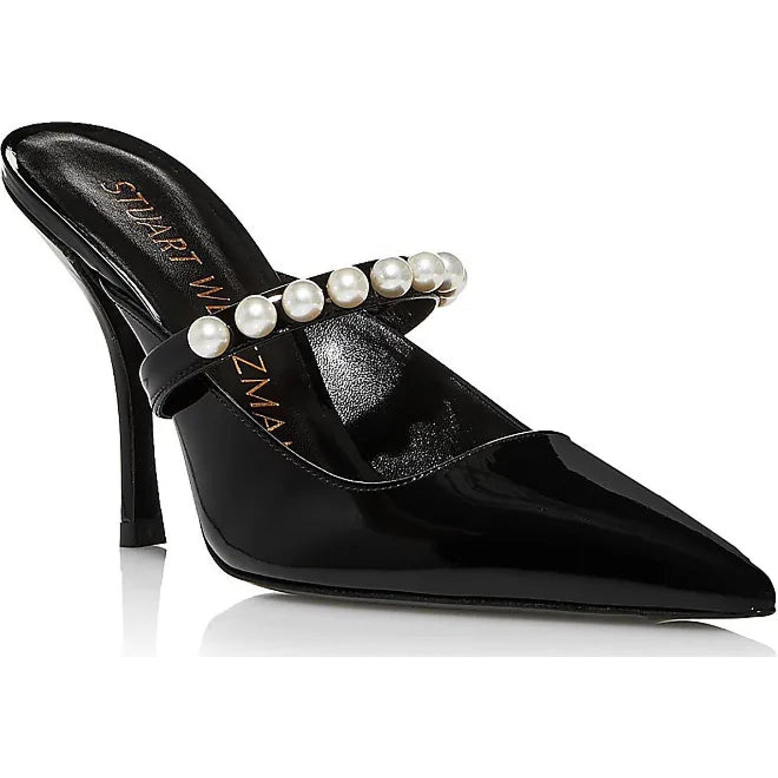 Stuart Weitzman Stuart Weitzman Goldie Women's Black Leather Pump Mules US9 Size US 9 / IT 39 - 1 Thumbnail
