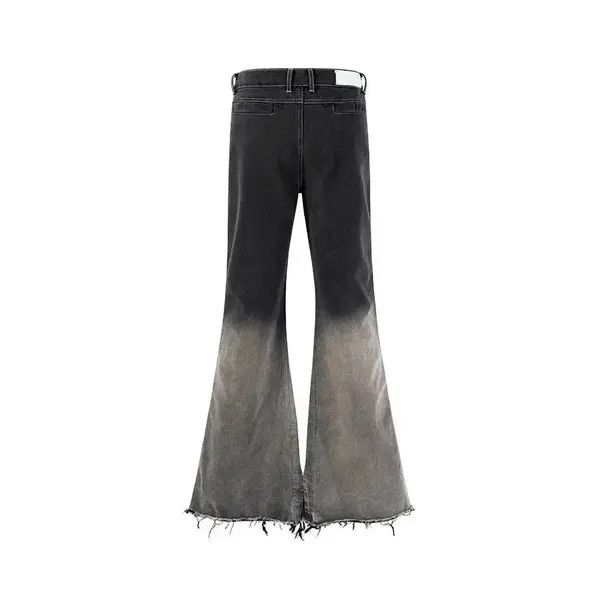 Jean Y2k Washed Gradient Hombre Loose Flared Jeans Trousers Size US 34 / EU 50 - 4 Thumbnail