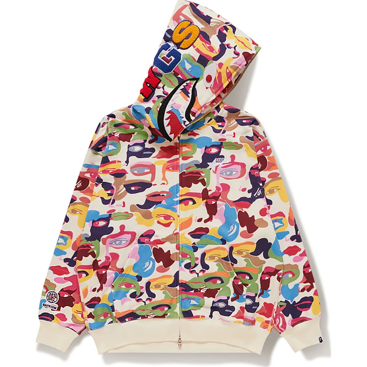Bape BAPE X KIDSUPER CAMO SHARK FULL ZIP HOODIE MENS Size US M / EU 48-50 / 2 - 3 Thumbnail
