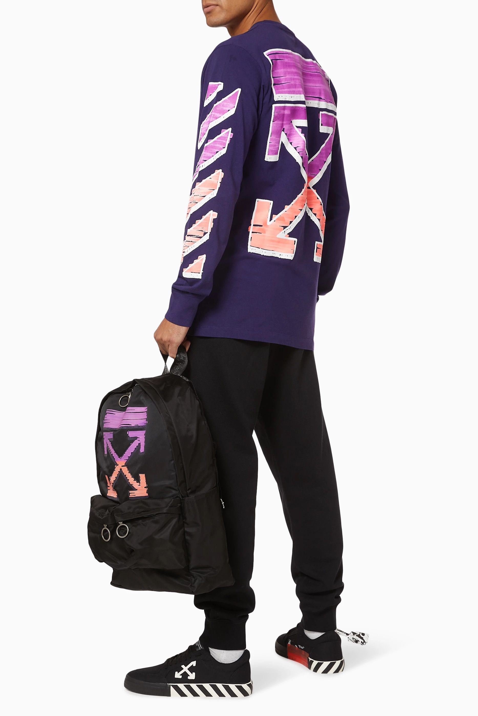 Off-White Purple Marker Arrows Long Sleeve Logo T-Shirt Size US XXL / EU 58 / 5 - 3 Thumbnail
