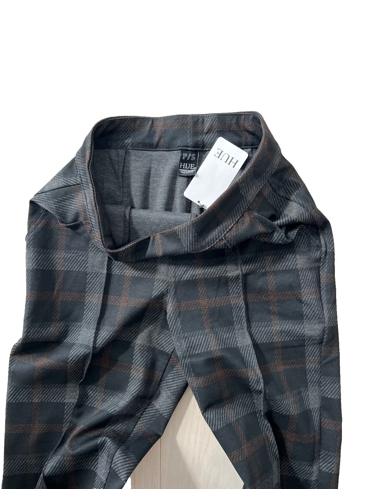Other HUE U24279 Plaid Classic Pull-On Trouser ( XS ) Size 27" / US 4 / IT 40 - 3 Thumbnail