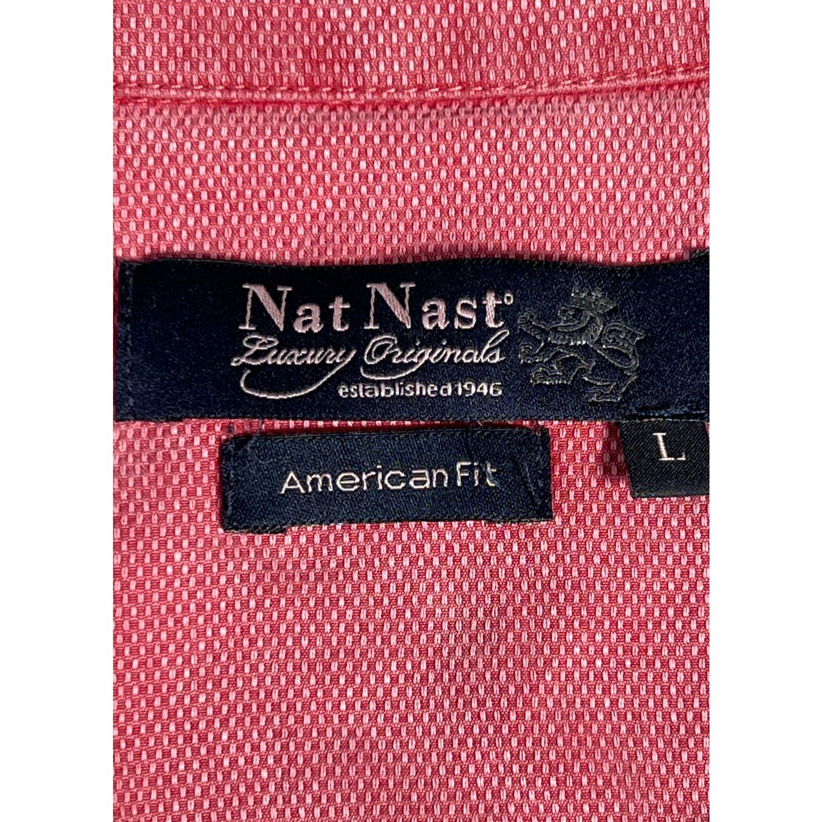 Nat Nast Nat Nast Mens Red Button Up Short Sleeve Silk Shirt Sz Large Size US L / EU 52-54 / 3 - 4 Thumbnail