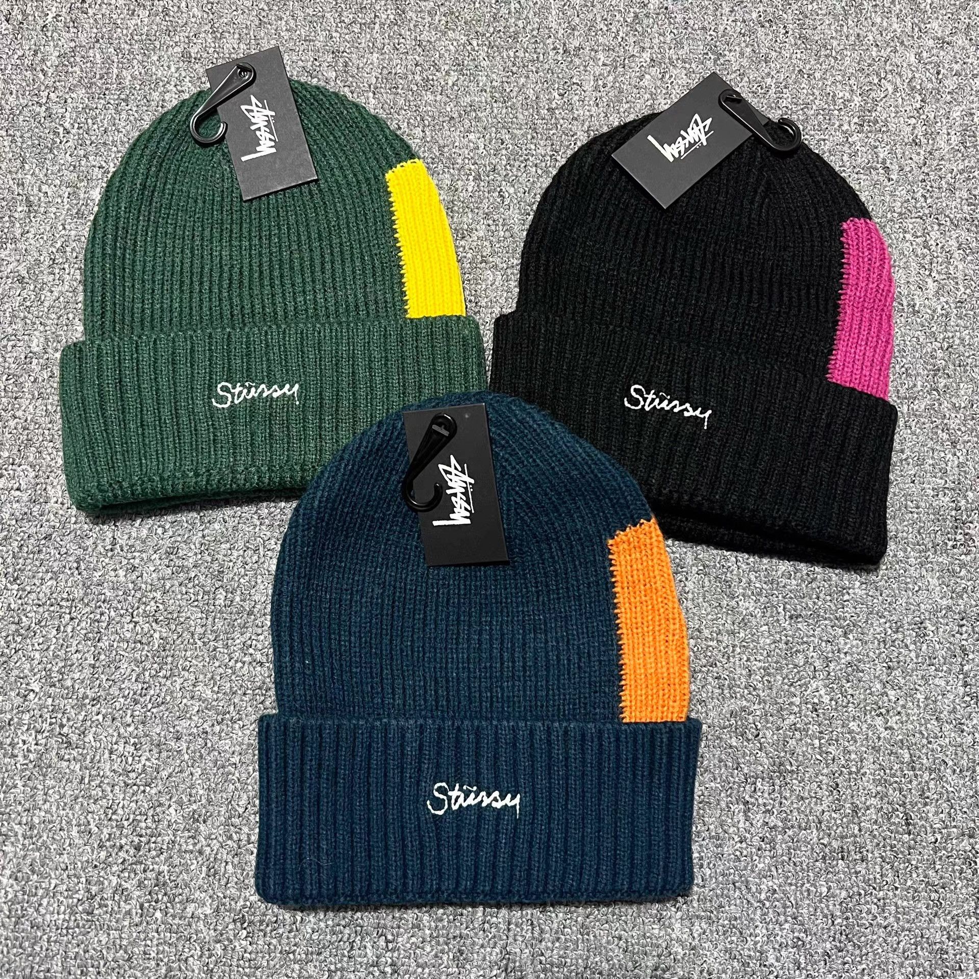 Stussy Stussy vintage contrast patch embroidered knit beanie Q7 Size ONE SIZE - 1 Thumbnail