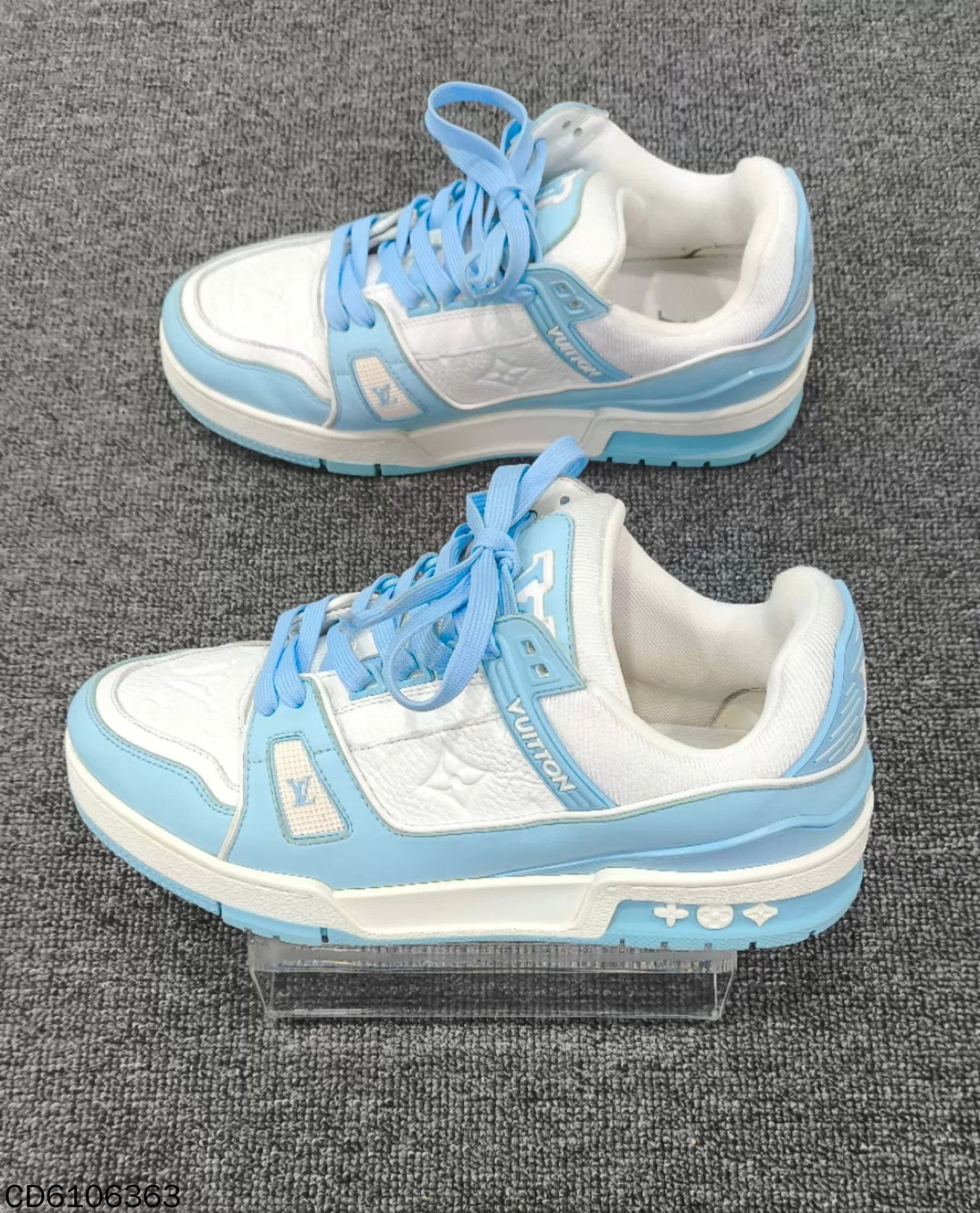 Louis Vuitton LV Sky Blue Trainer 38 Size US 7.5 / IT 37.5 - 3 Thumbnail